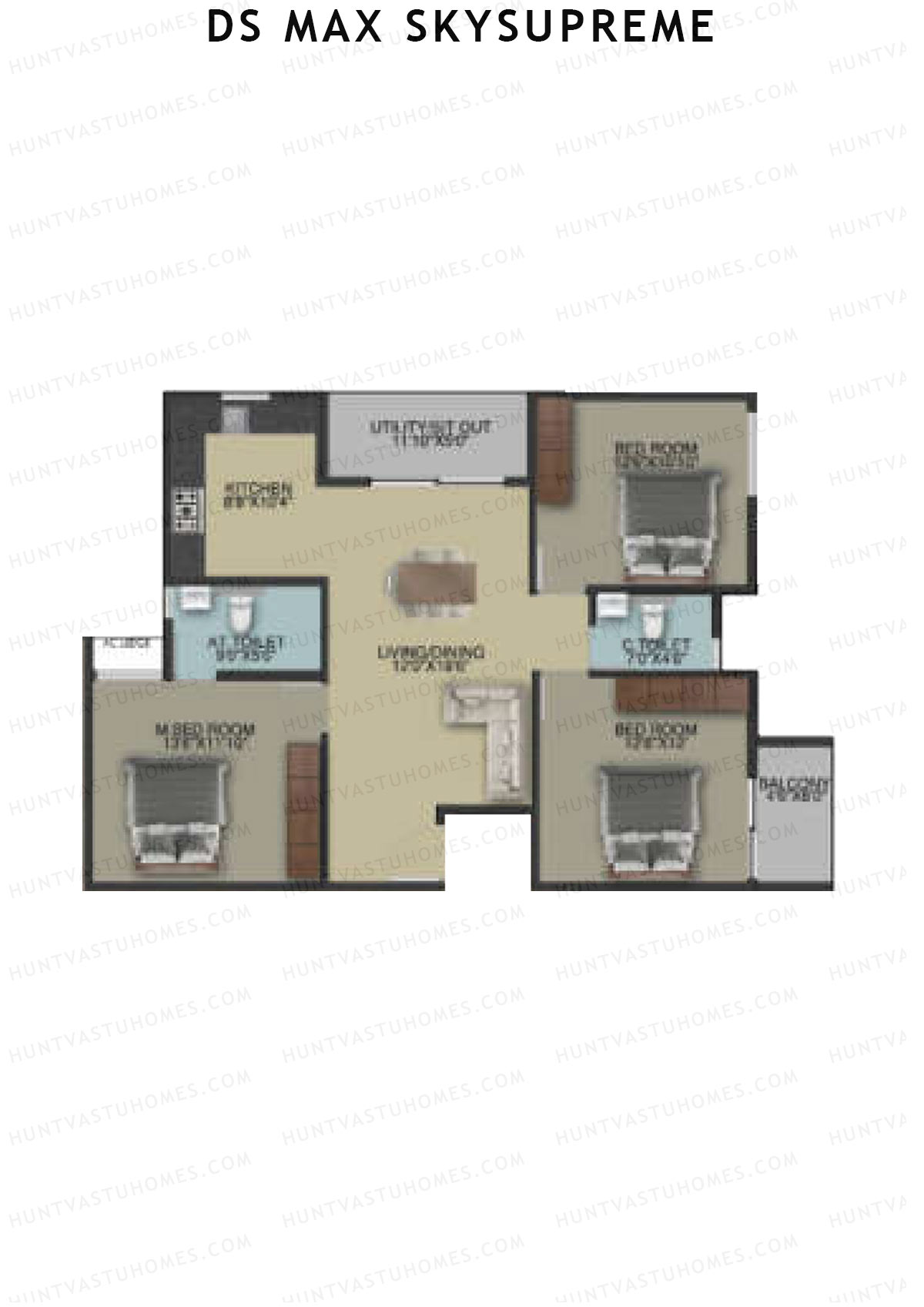 DS Max Skysupreme Tower 3 Unit 20 Floor Plan