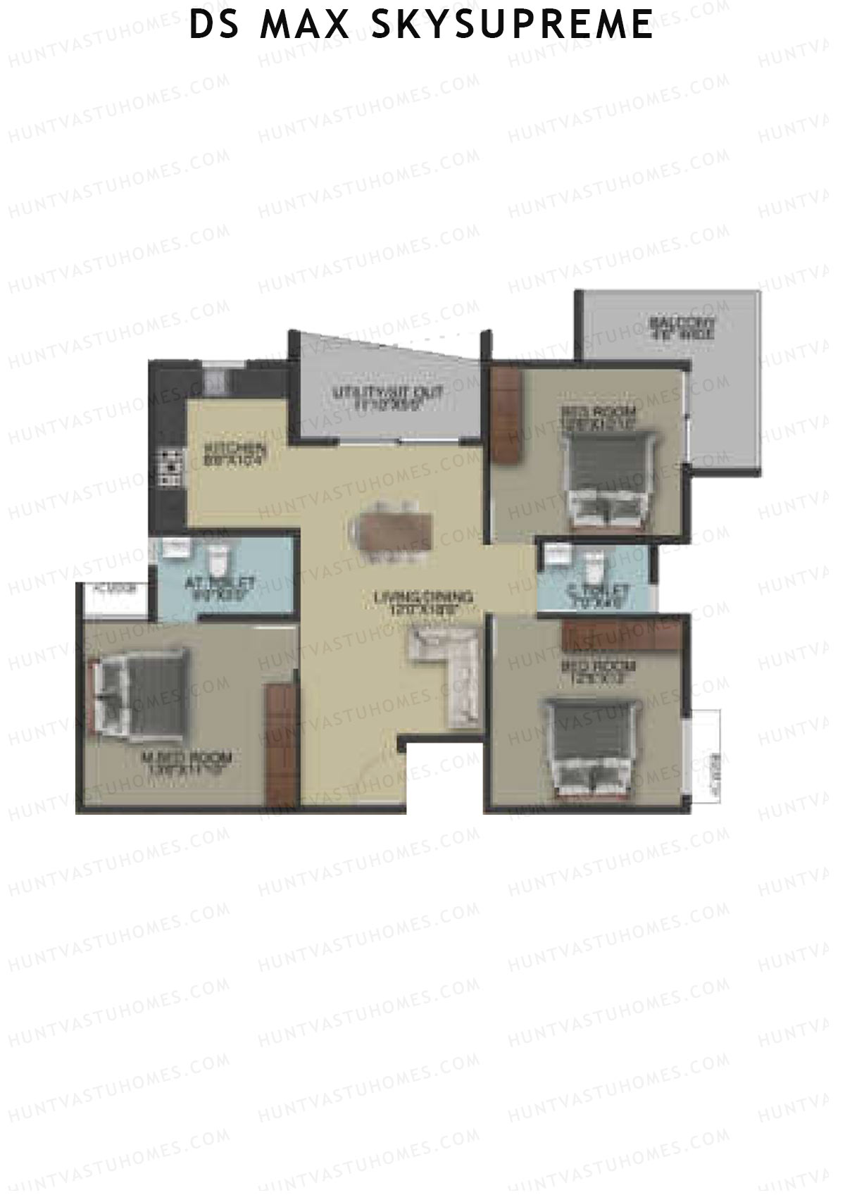DS Max Skysupreme Tower 3 Unit 20 Floor Plan