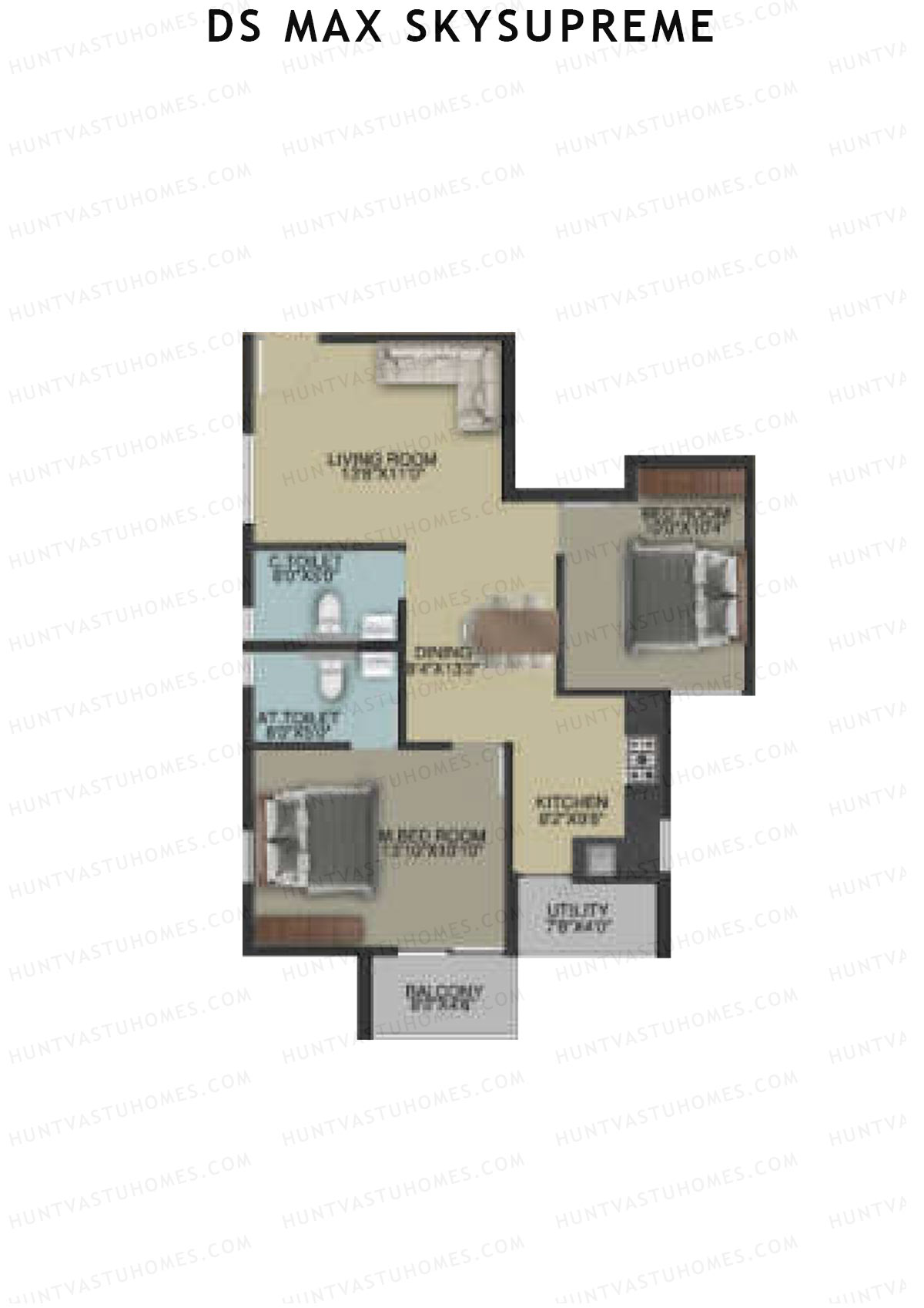DS Max Skysupreme Tower 3 Unit 23 Floor Plan