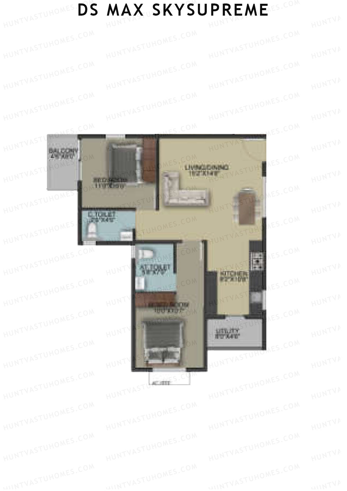DS Max Skysupreme Tower 3 Unit 24 Floor Plan
