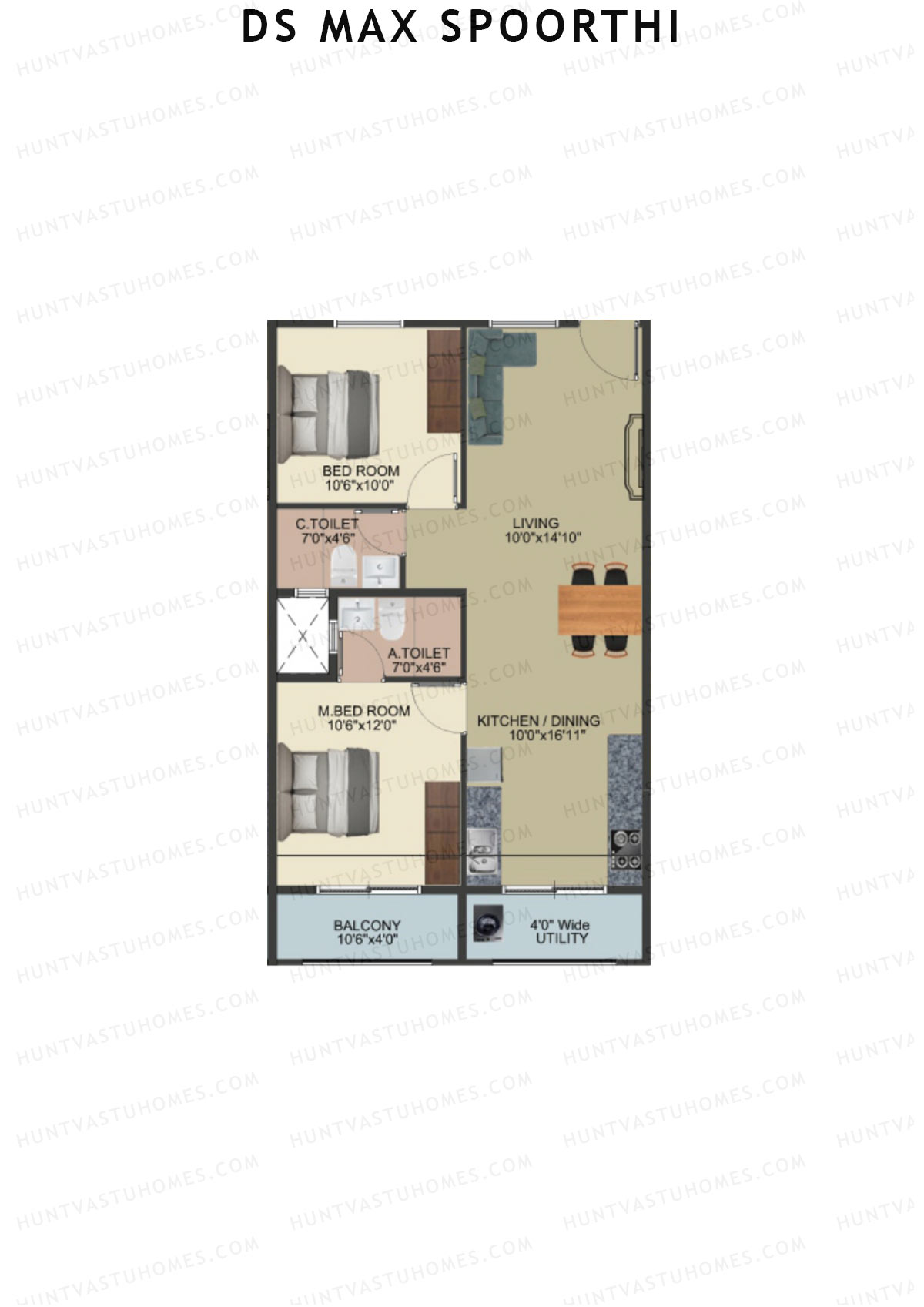 DS MAX Spoorthi Block 3 Unit 24 Floor Plan