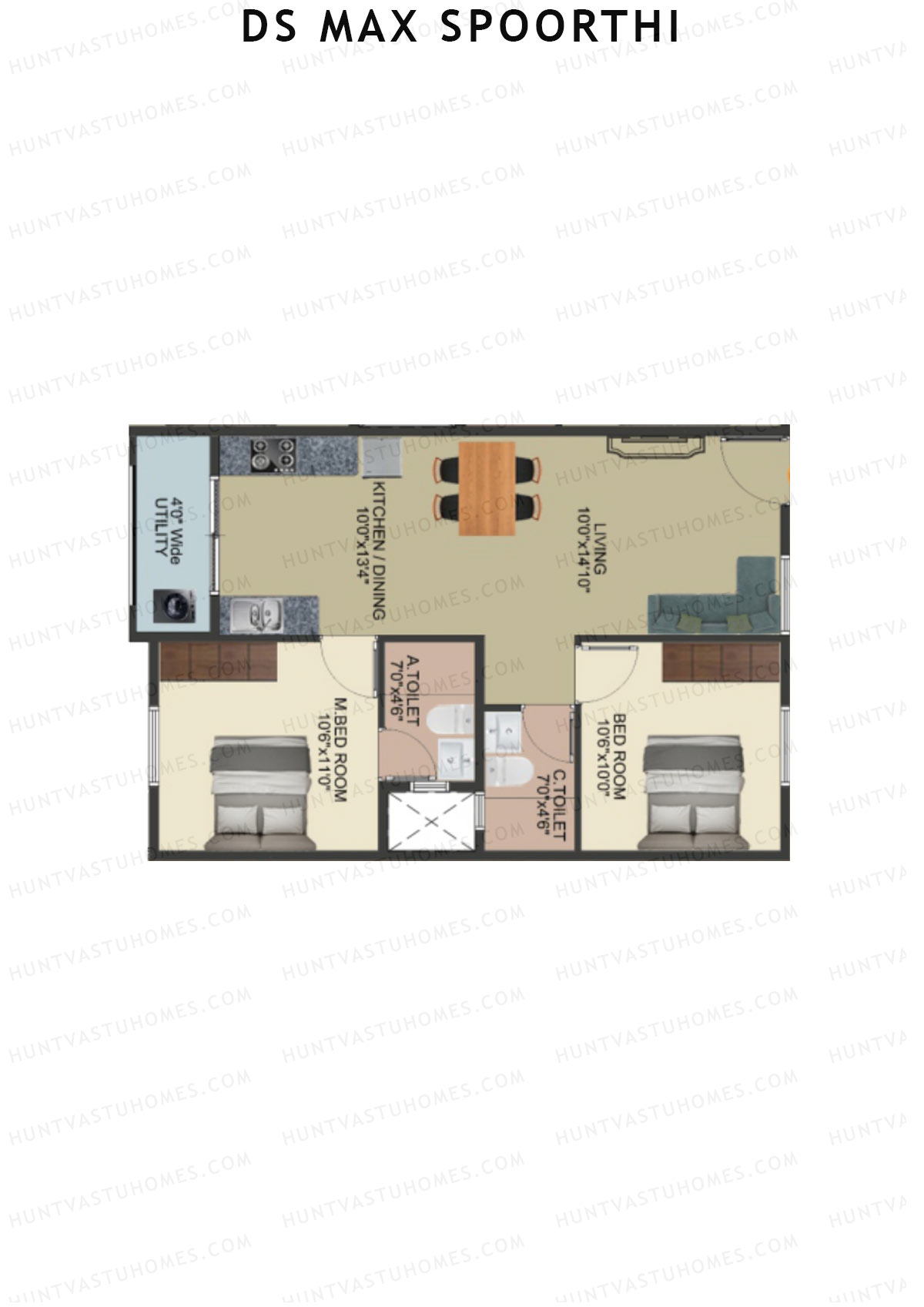 DS MAX Spoorthi Block 4 Unit 62 Floor Plan