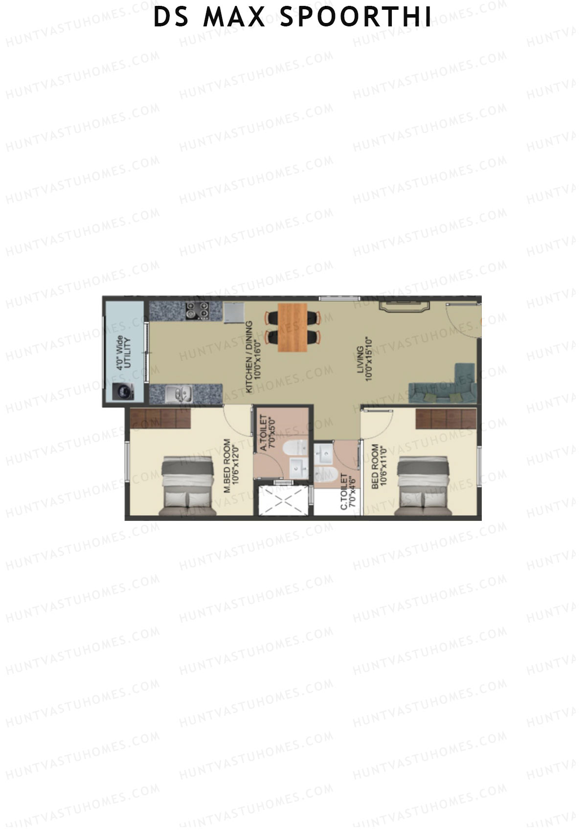 DS MAX Spoorthi Block 4 Unit 65 Floor Plan