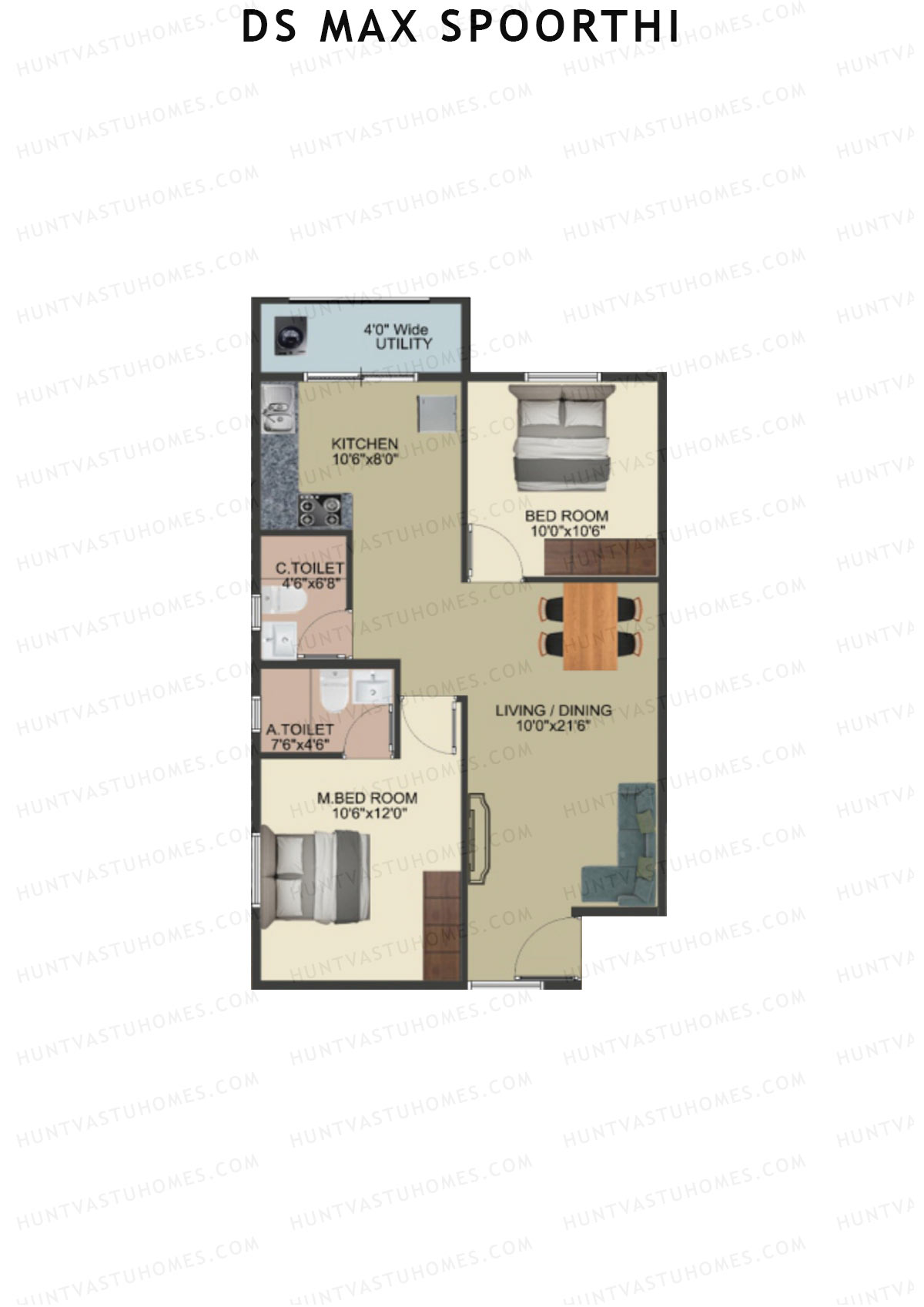 DS MAX Spoorthi Block 4 Unit 70 Floor Plan