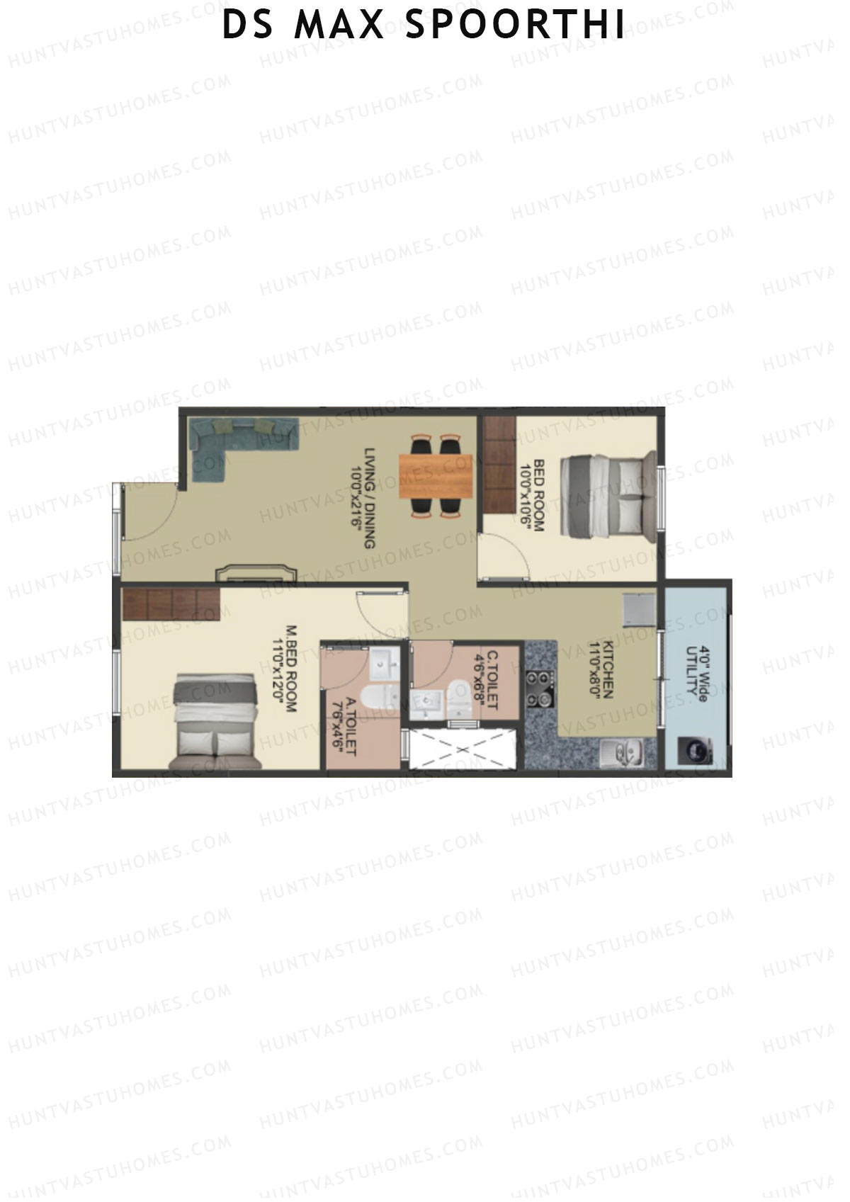 DS MAX Spoorthi Block 5 Unit 39 Floor Plan