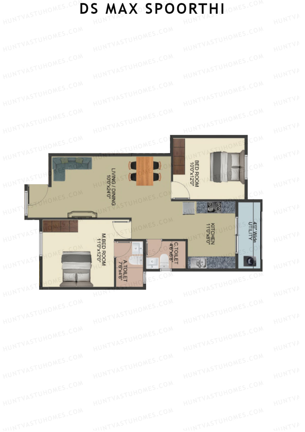DS MAX Spoorthi Block 5 Unit 42 Floor Plan
