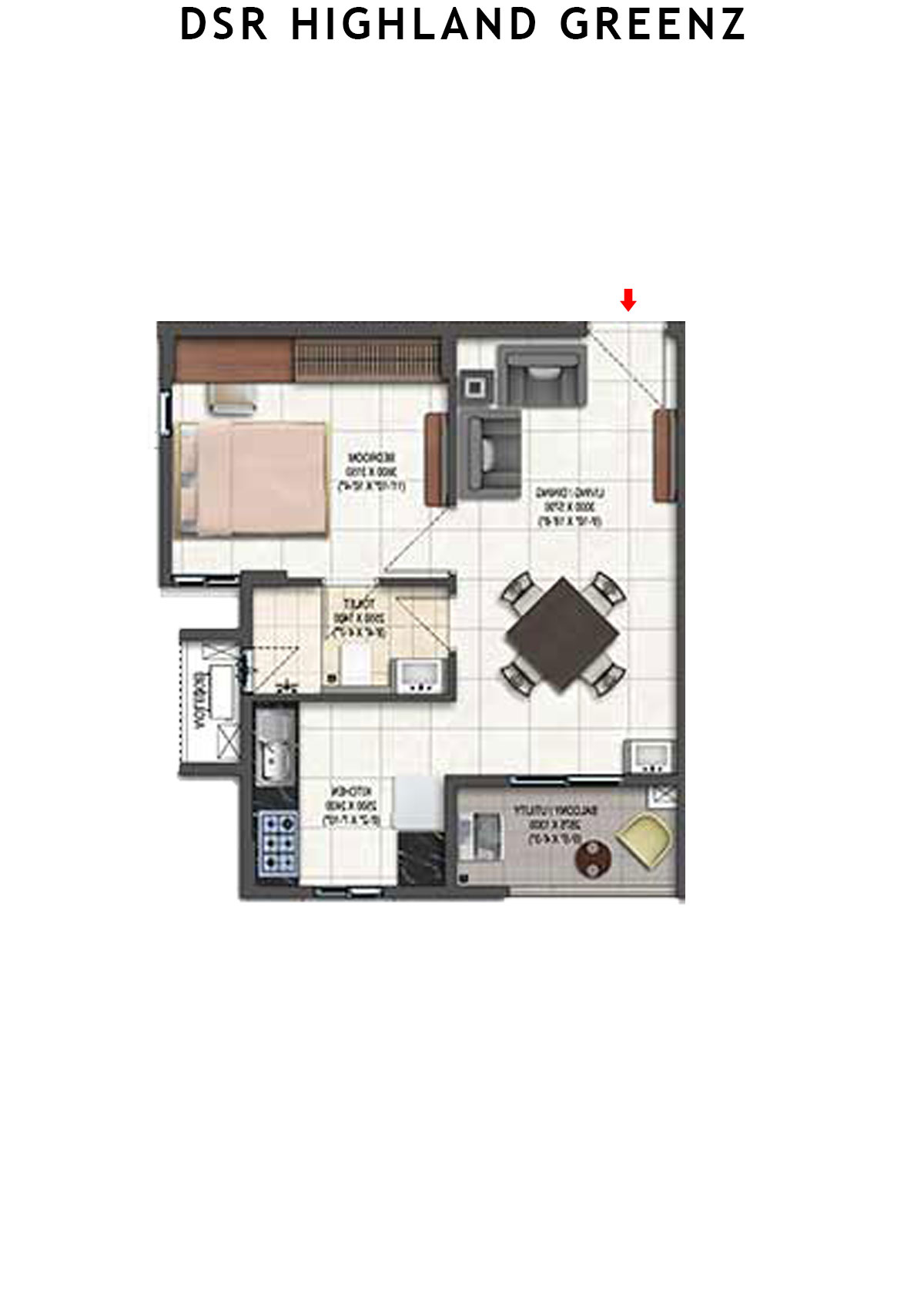 DSR Highland Greenz Tower D Unit 8 Floor Plan
