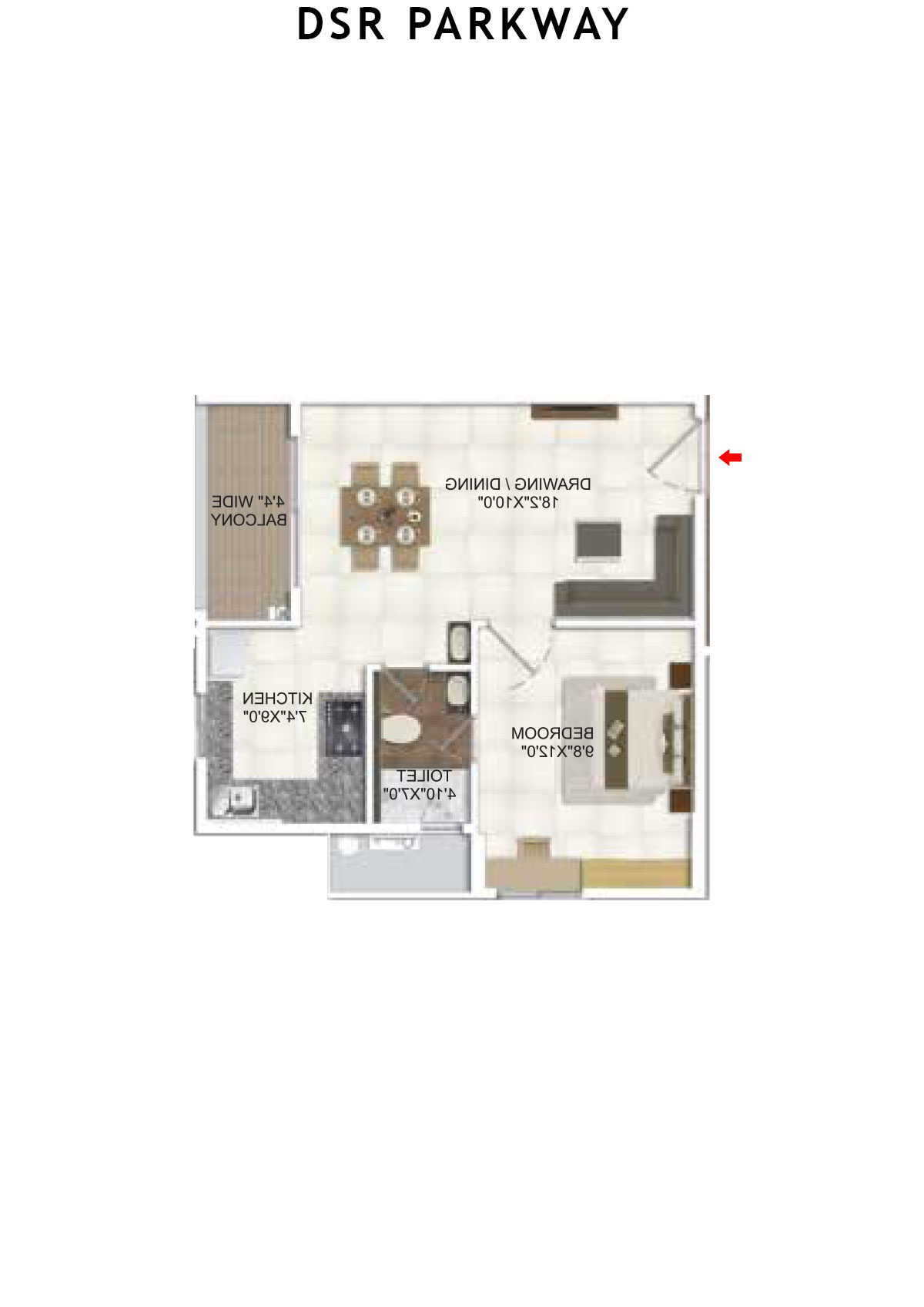 DSR Parkway Tower 3 Unit 3 Floor Plan
