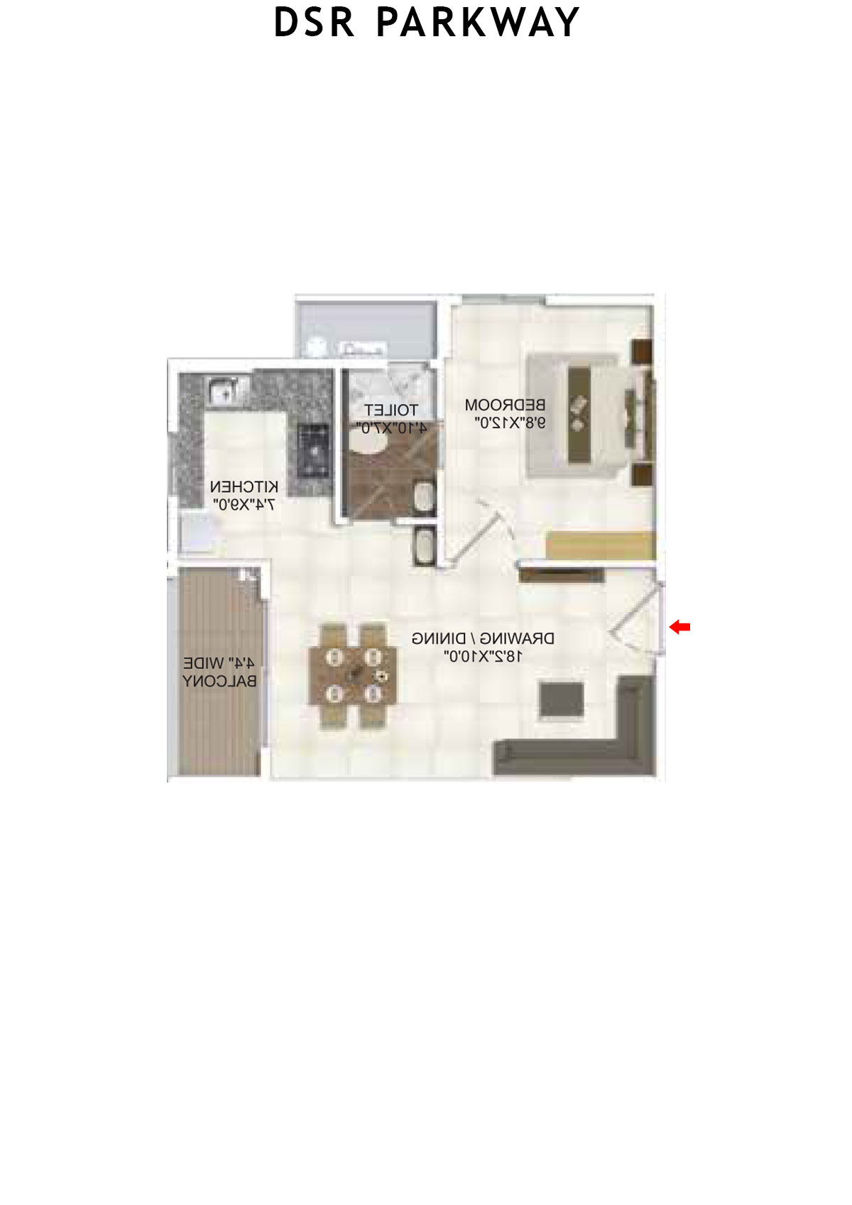 DSR Parkway Tower 3 Unit 4 Floor Plan