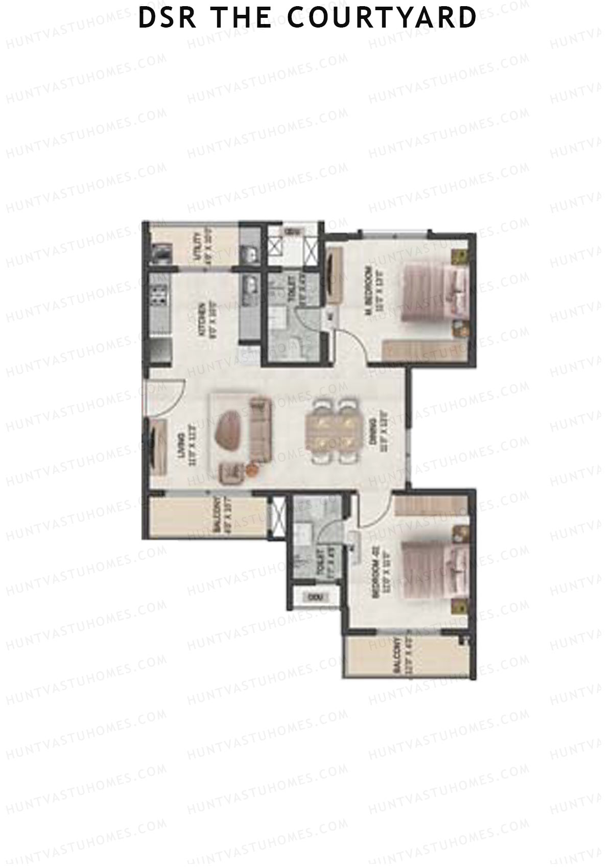 DSR The Courtyard Tower 1 Unit 8 Floor Plan