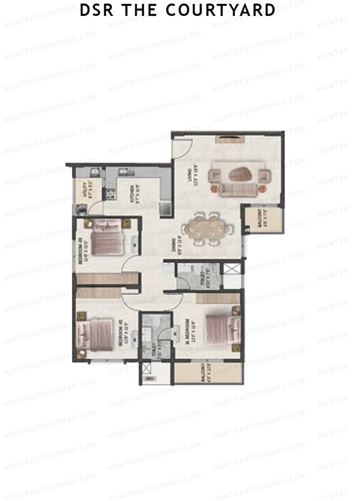 DSR The Courtyard Tower 1 Unit 9 Floor Plan