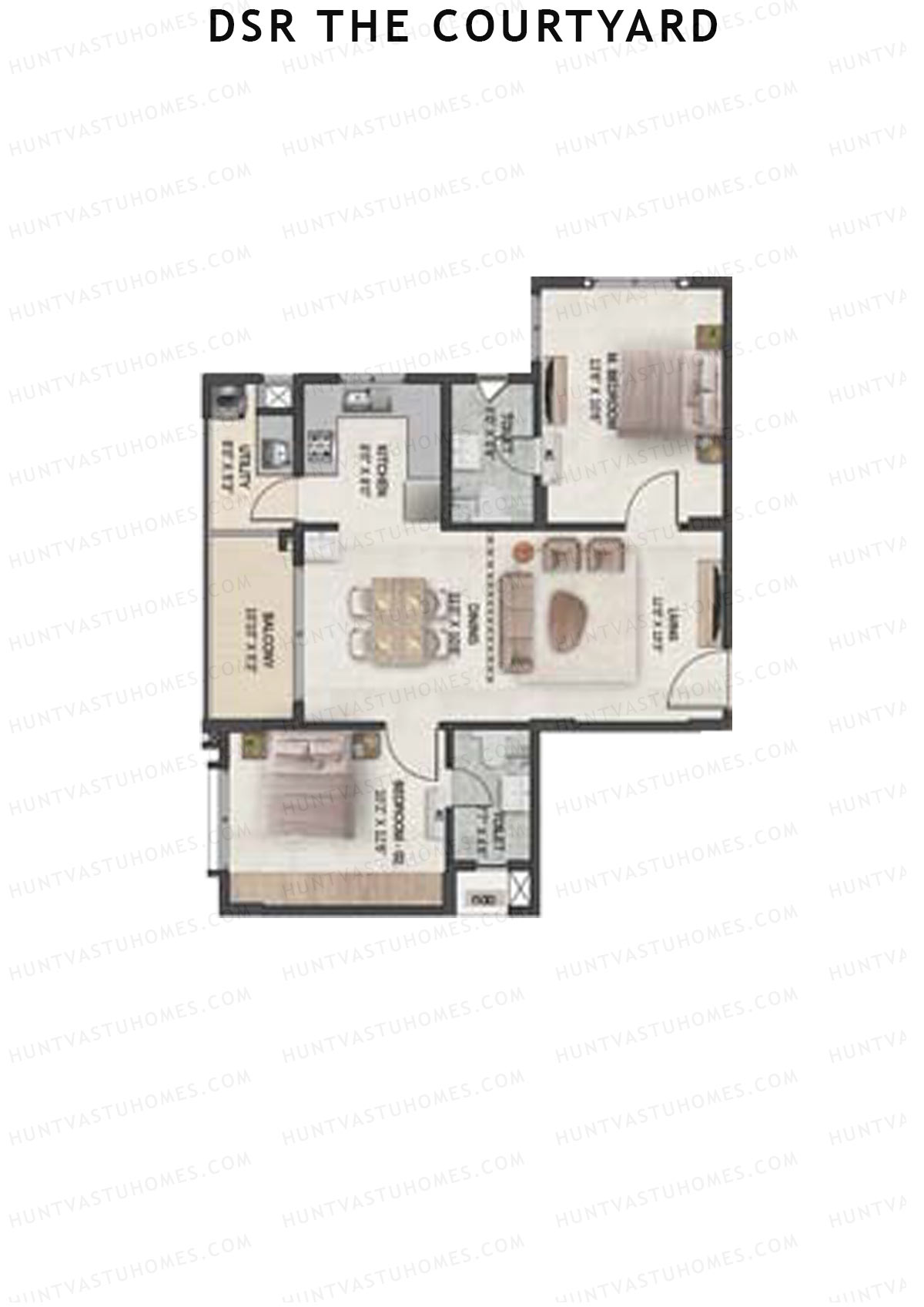 DSR The Courtyard Tower 2 Unit 3 Floor Plan