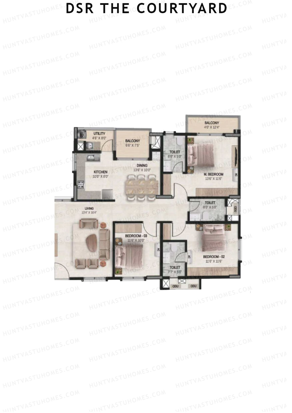 DSR The Courtyard Tower 2 Unit 6 Floor Plan