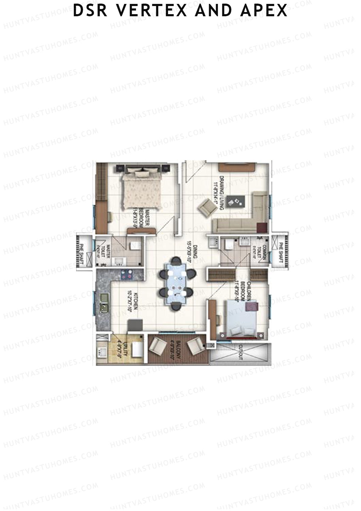 DSR Vertex And Apex Block DSR Unit 1 Floor Plan
