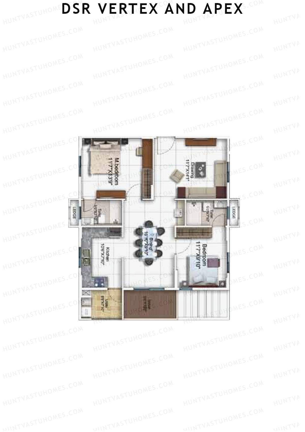 DSR Vertex And Apex Block DSR Unit 1 Floor Plan