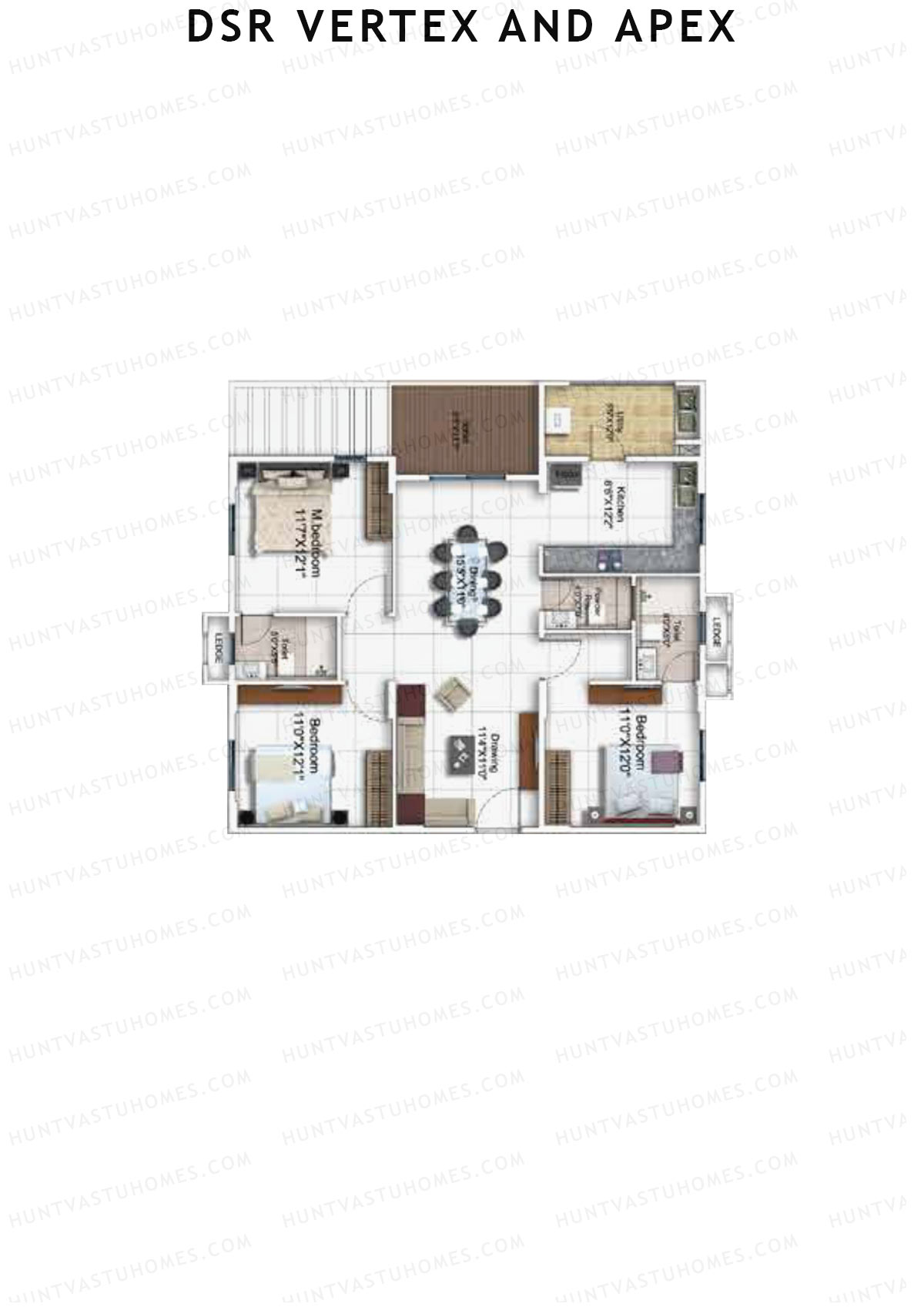 DSR Vertex And Apex Block DSR Unit 2 Floor Plan