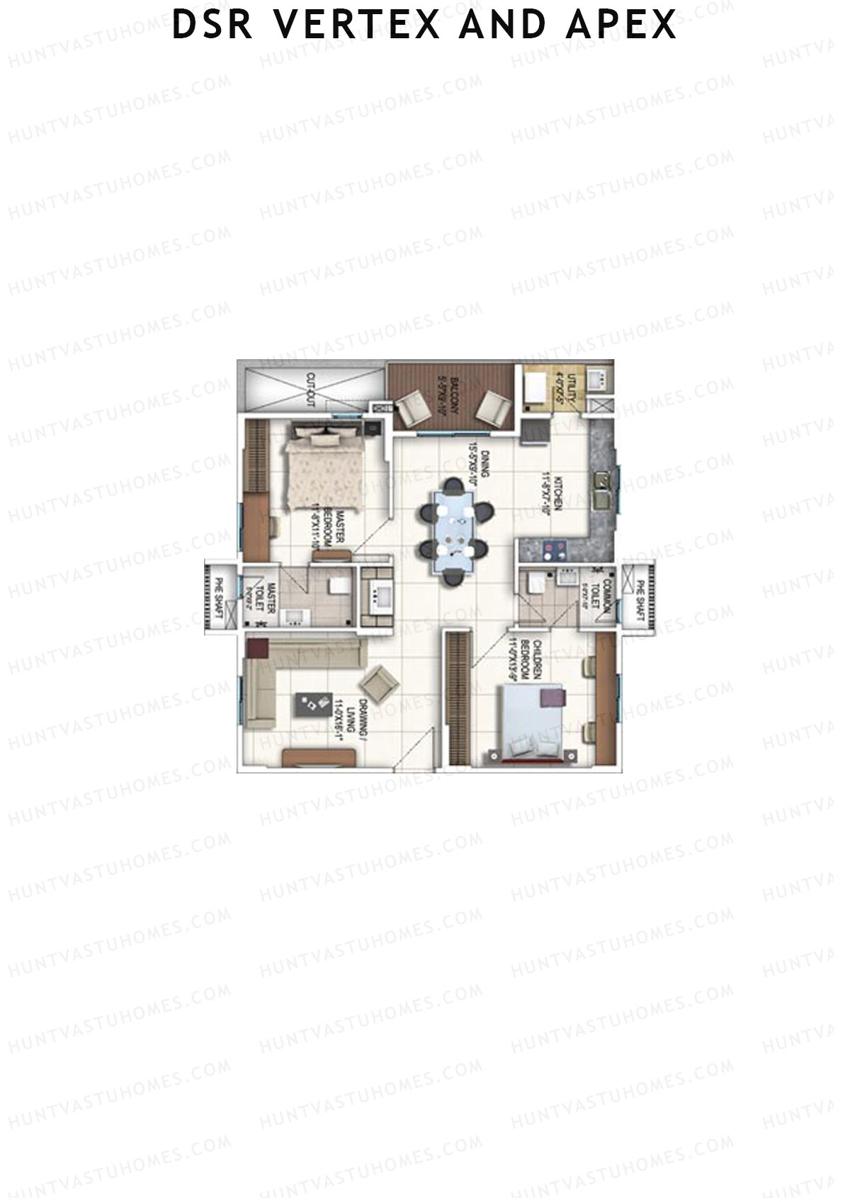 DSR Vertex And Apex Block DSR Unit 3 Floor Plan