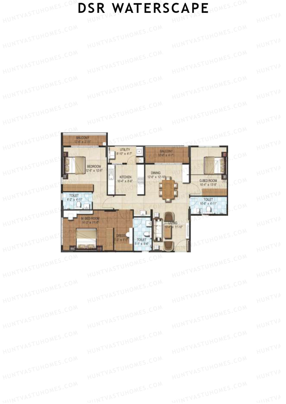 DSR Waterscape Tower 1 Unit 1 Floor Plan