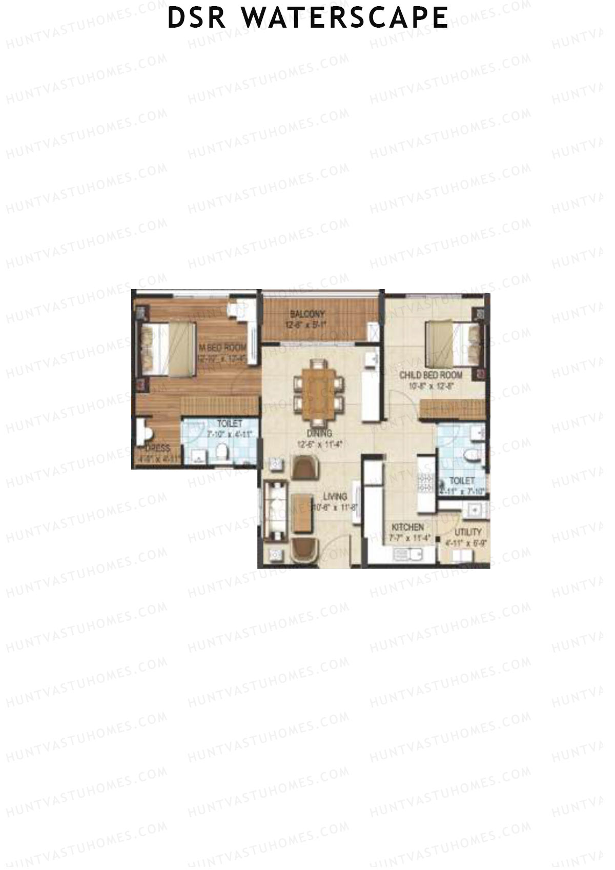 DSR Waterscape Tower 1 Unit 2 Floor Plan