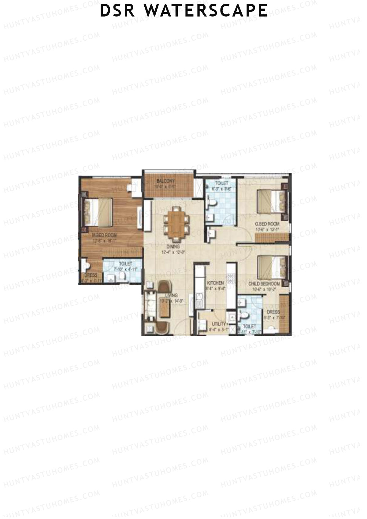 DSR Waterscape Tower 1 Unit 4 Floor Plan