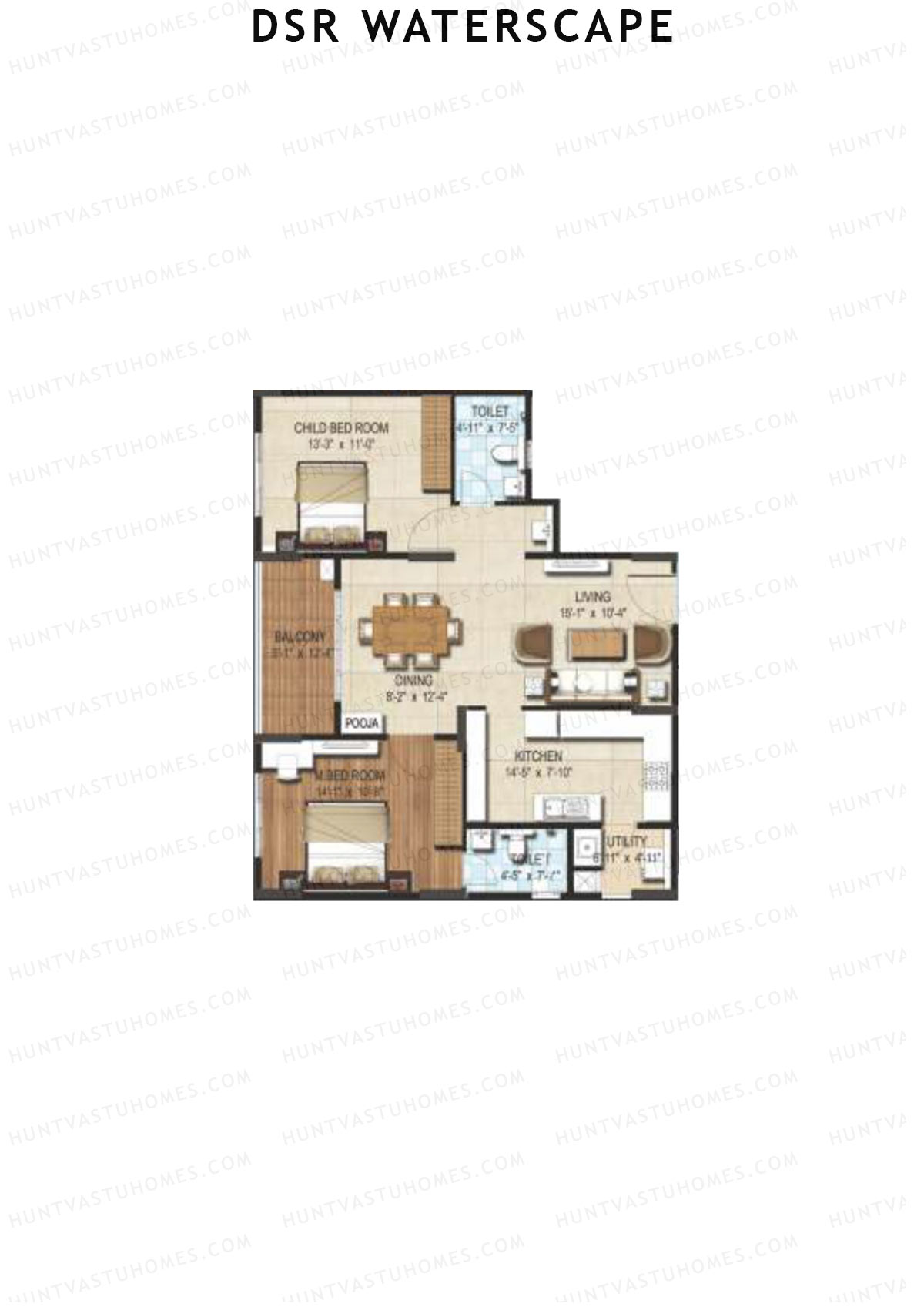 DSR Waterscape Tower 1 Unit 6 Floor Plan