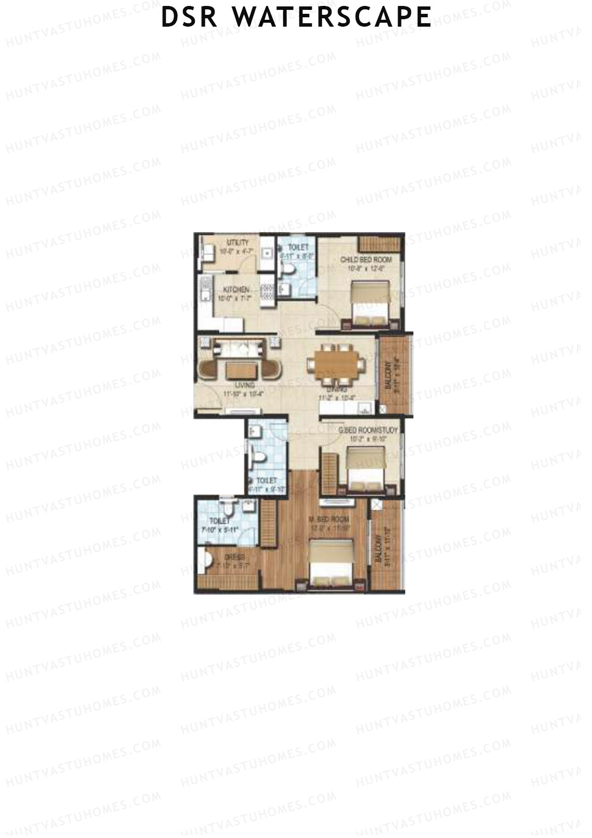DSR Waterscape Tower 2 Unit 6 Floor Plan