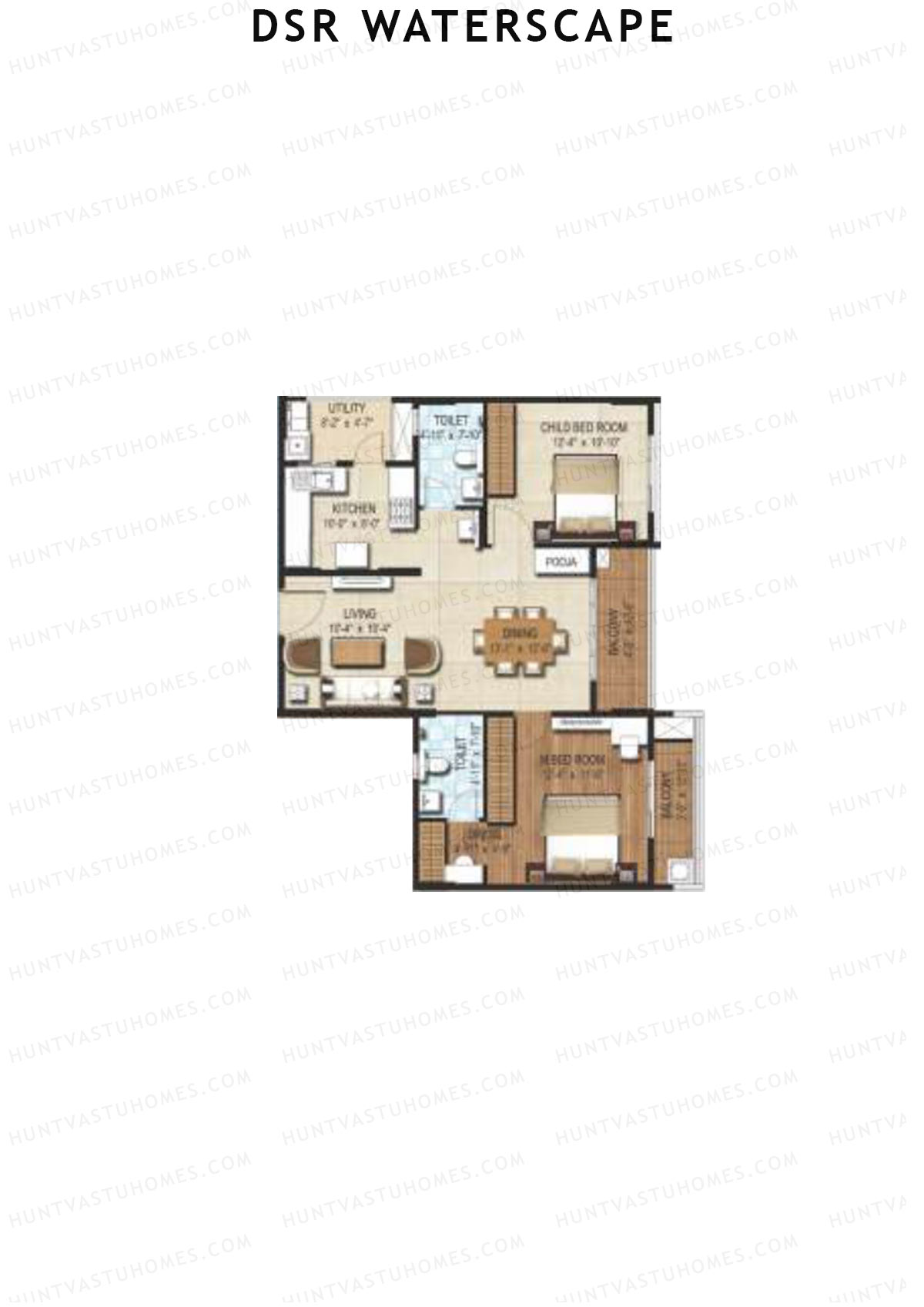 DSR Waterscape Tower 3 Unit 4 Floor Plan