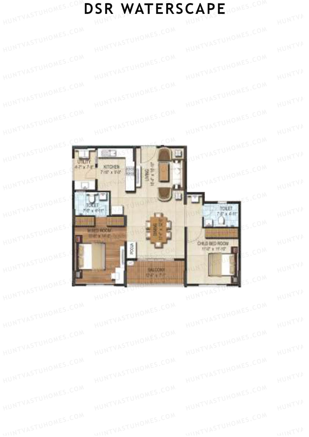 DSR Waterscape Tower 3 Unit 5 Floor Plan