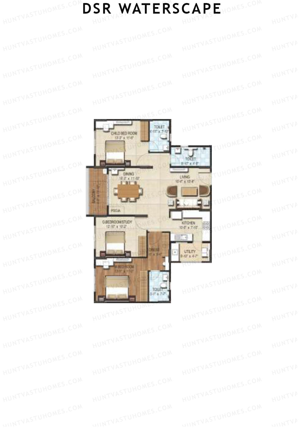 DSR Waterscape Tower 4 Unit 2 Floor Plan