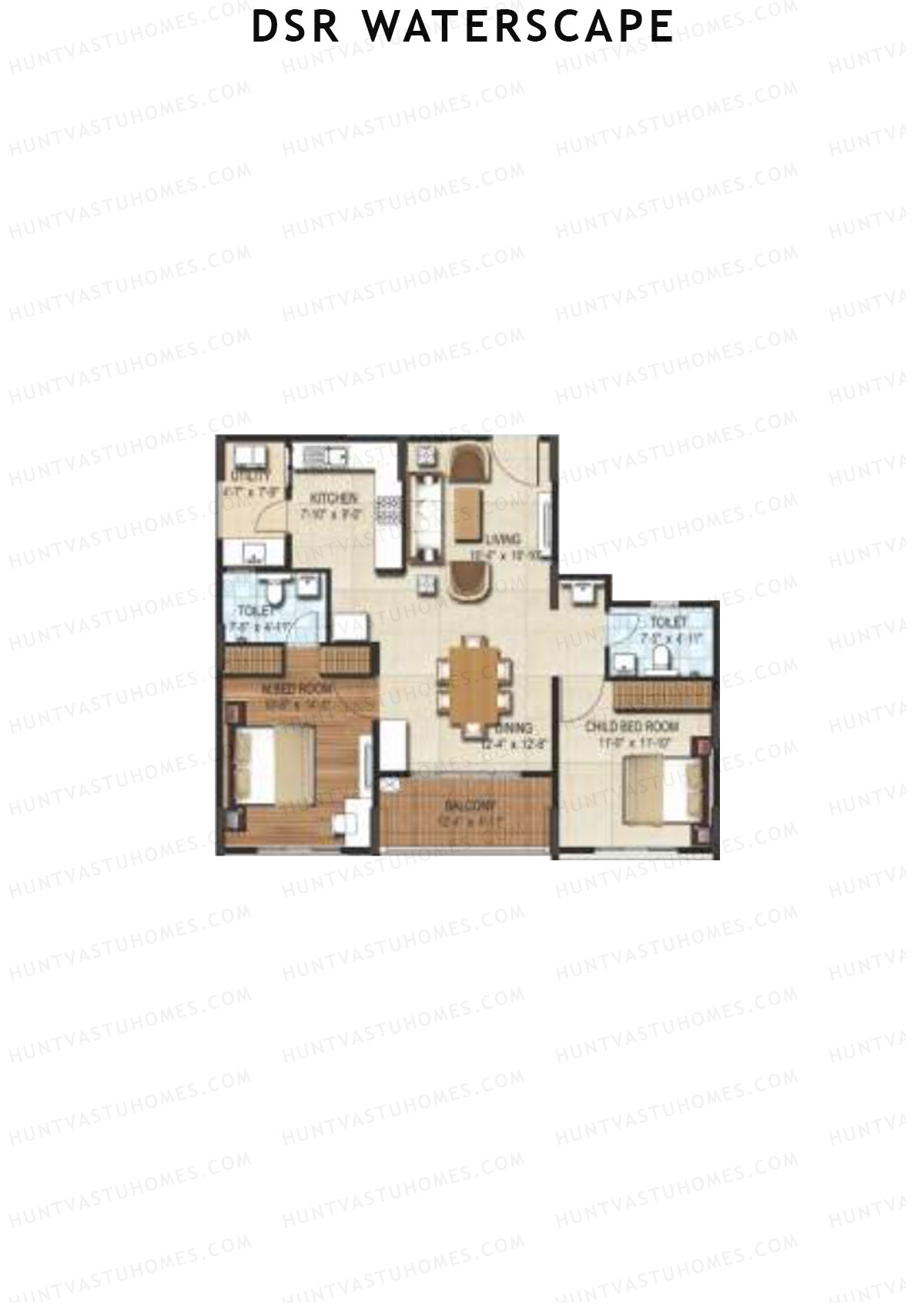 DSR Waterscape Tower 5 Unit 1 Floor Plan