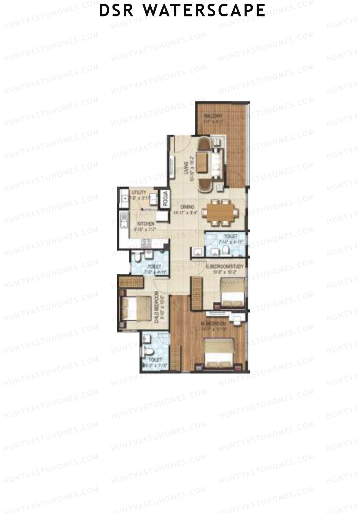 DSR Waterscape Tower 5 Unit 5 Floor Plan