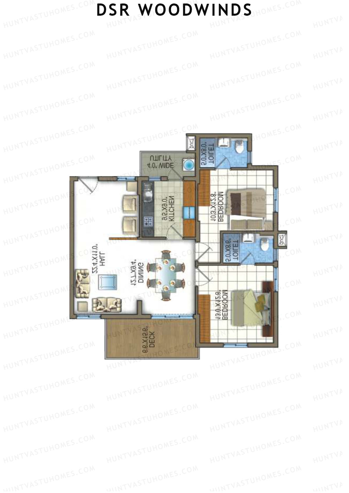 DSR Woodwinds Wing 4 Unit 1 Floor Plan