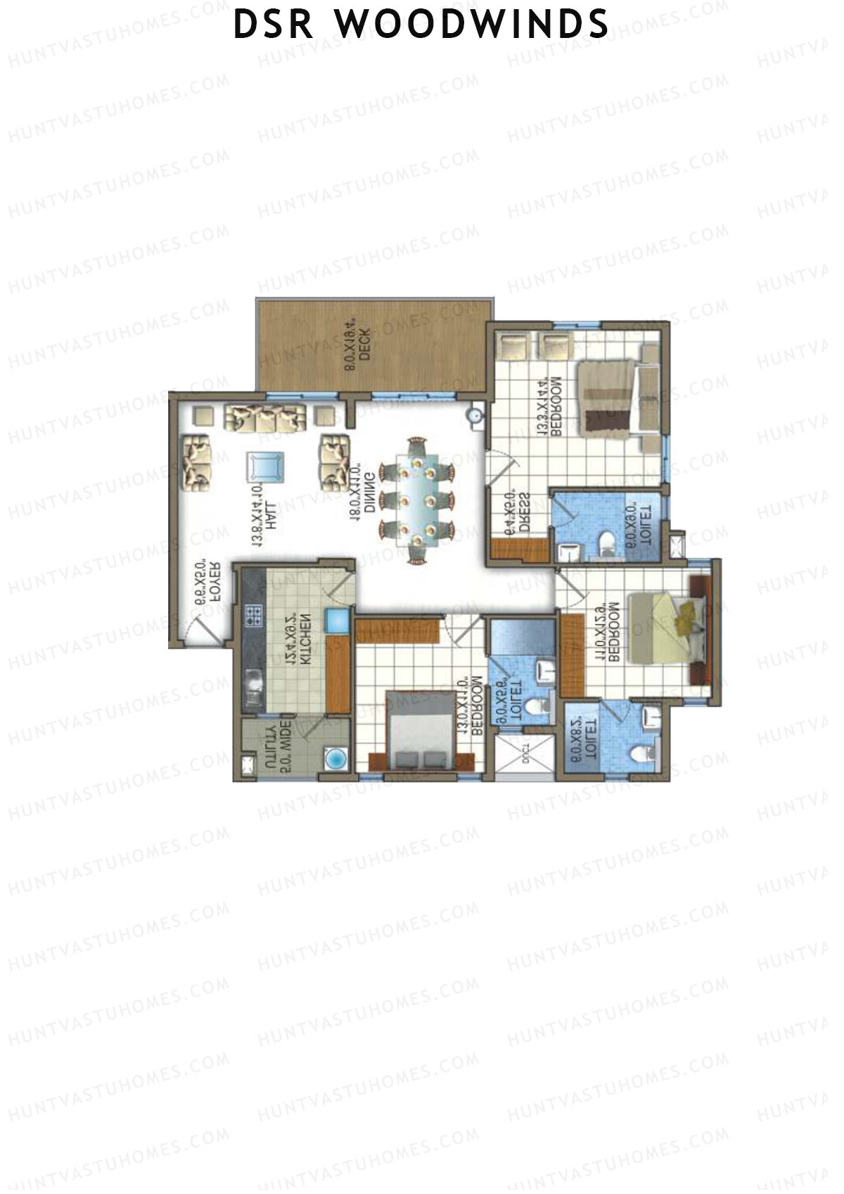 DSR Woodwinds Wing 4 Unit 4 Floor Plan