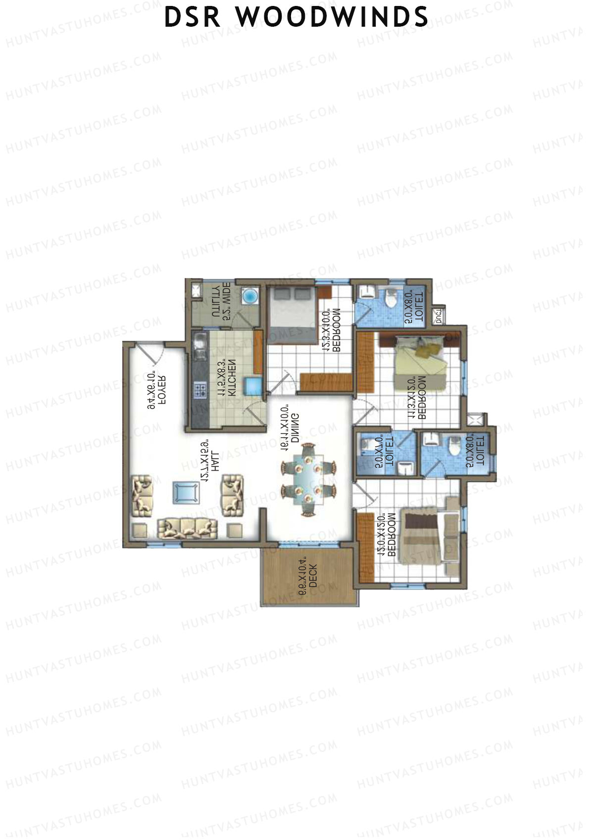 DSR Woodwinds Wing 5 Unit 1 Floor Plan