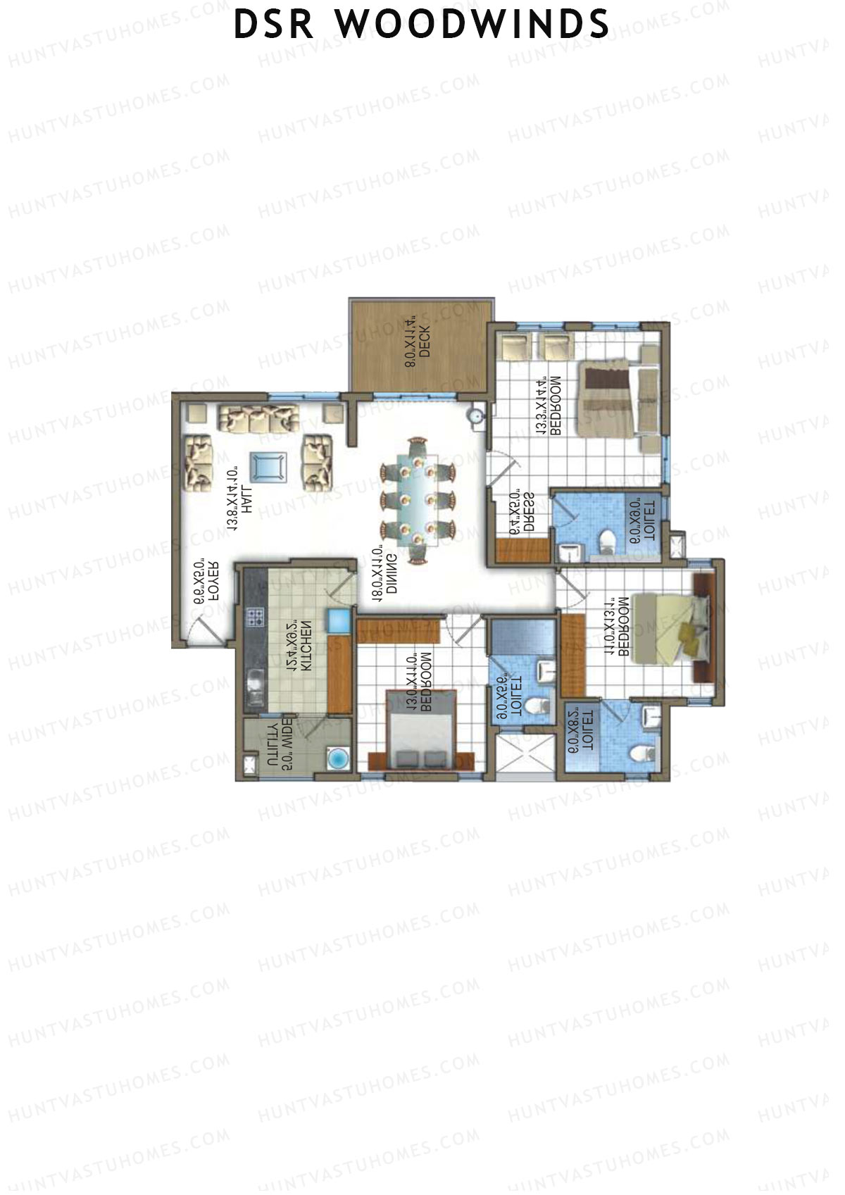 DSR Woodwinds Wing 5 Unit 4 Floor Plan