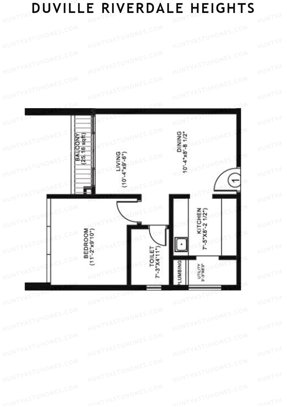 Duville Riverdale Heights Tower E Unit 1 Floor Plan