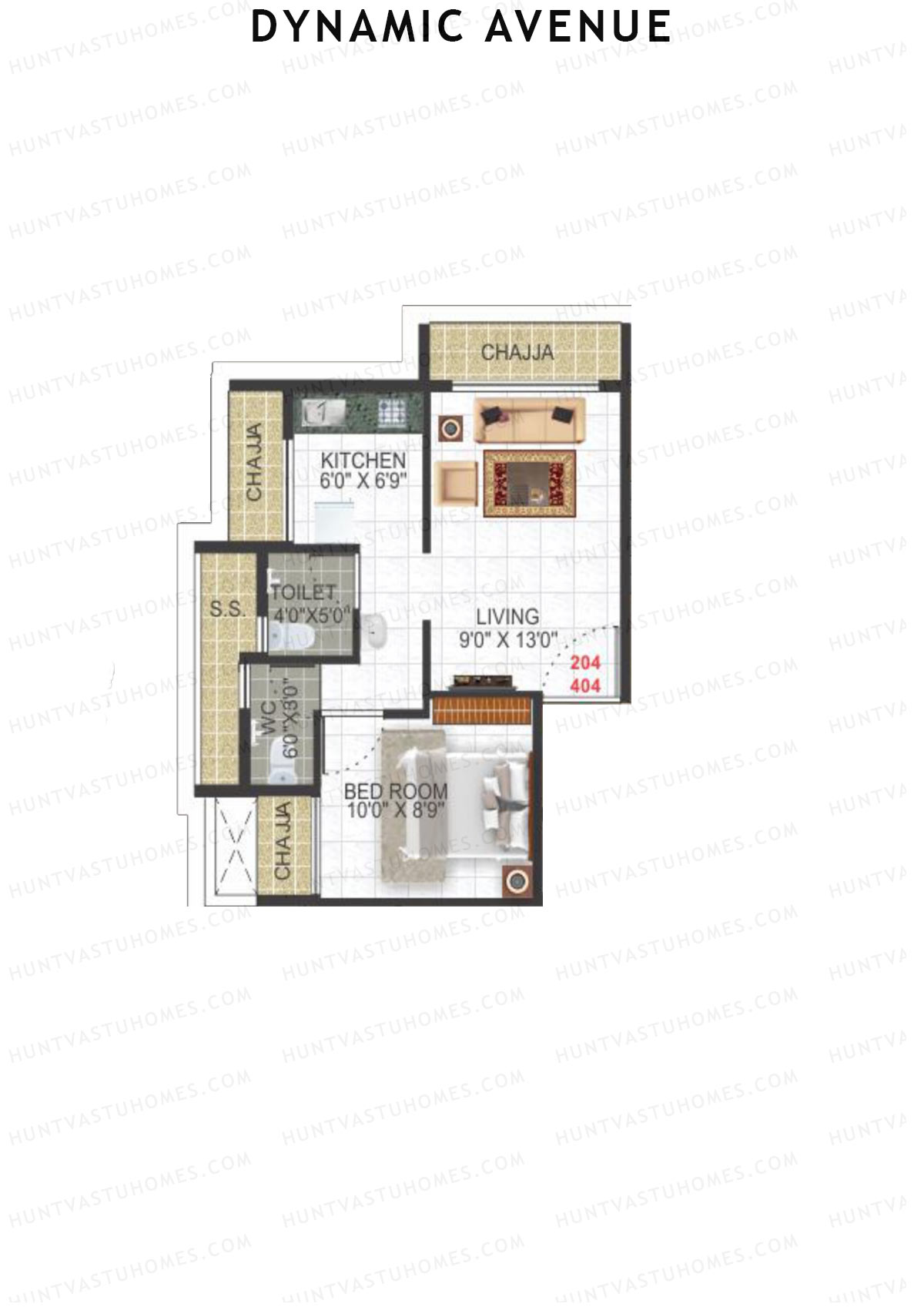Dynamic Avenue Tower 1 Unit 4 Floor Plan