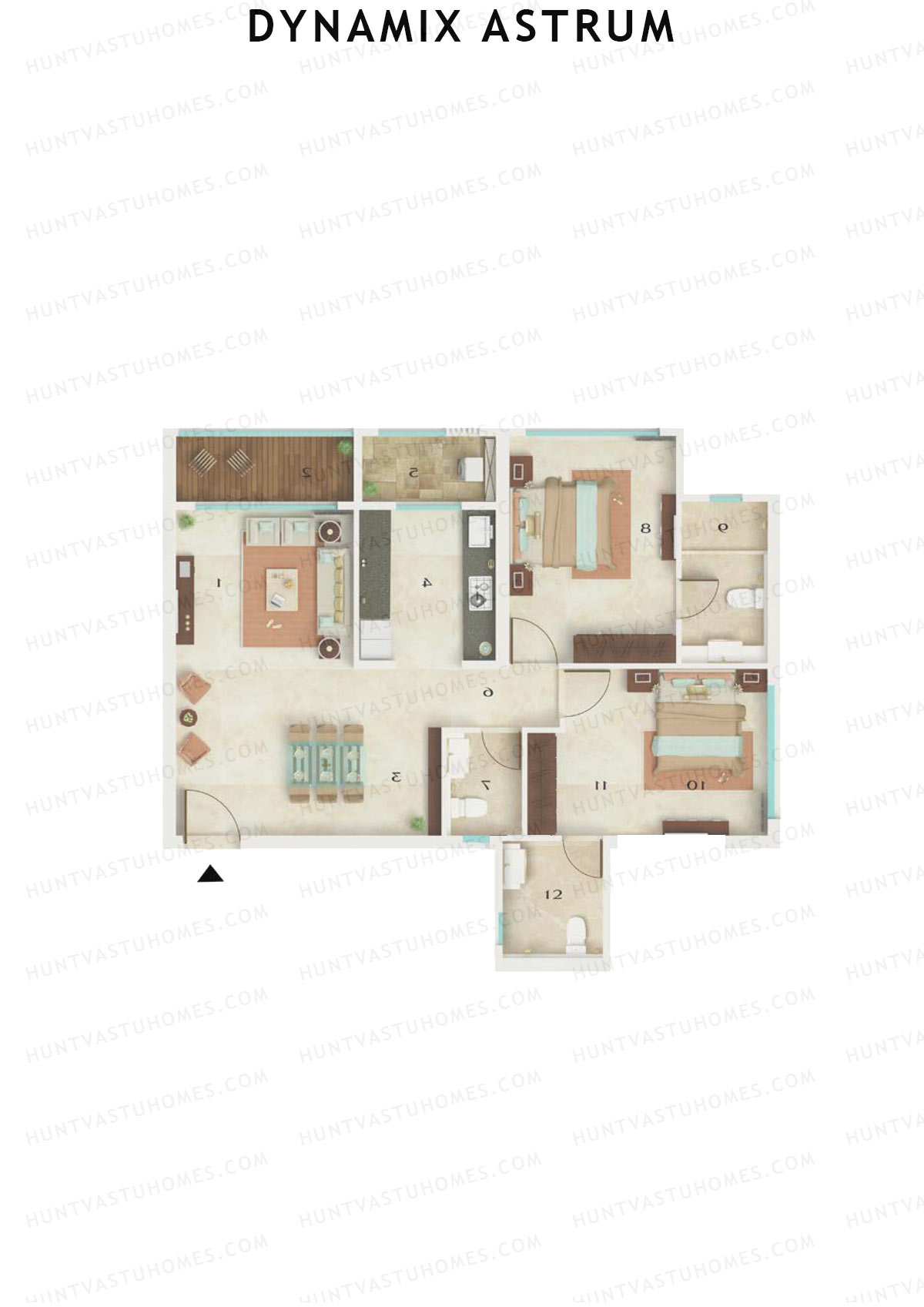 Dynamix Astrum Tower A Unit 3 Floor Plan