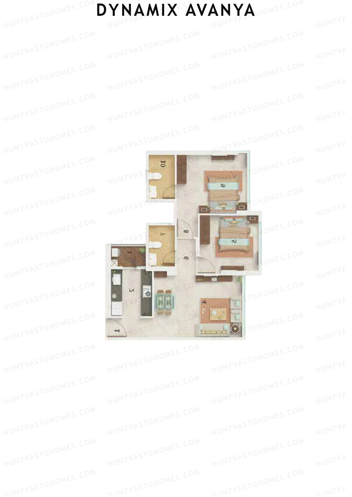 Dynamix Avanya Tower A Unit 1 Floor Plan