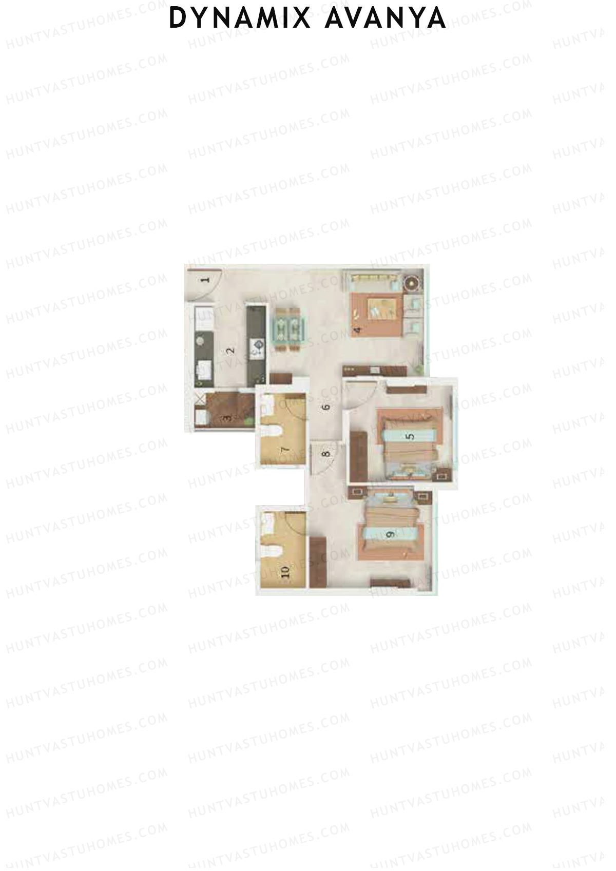 Dynamix Avanya Tower A Unit 2 Floor Plan