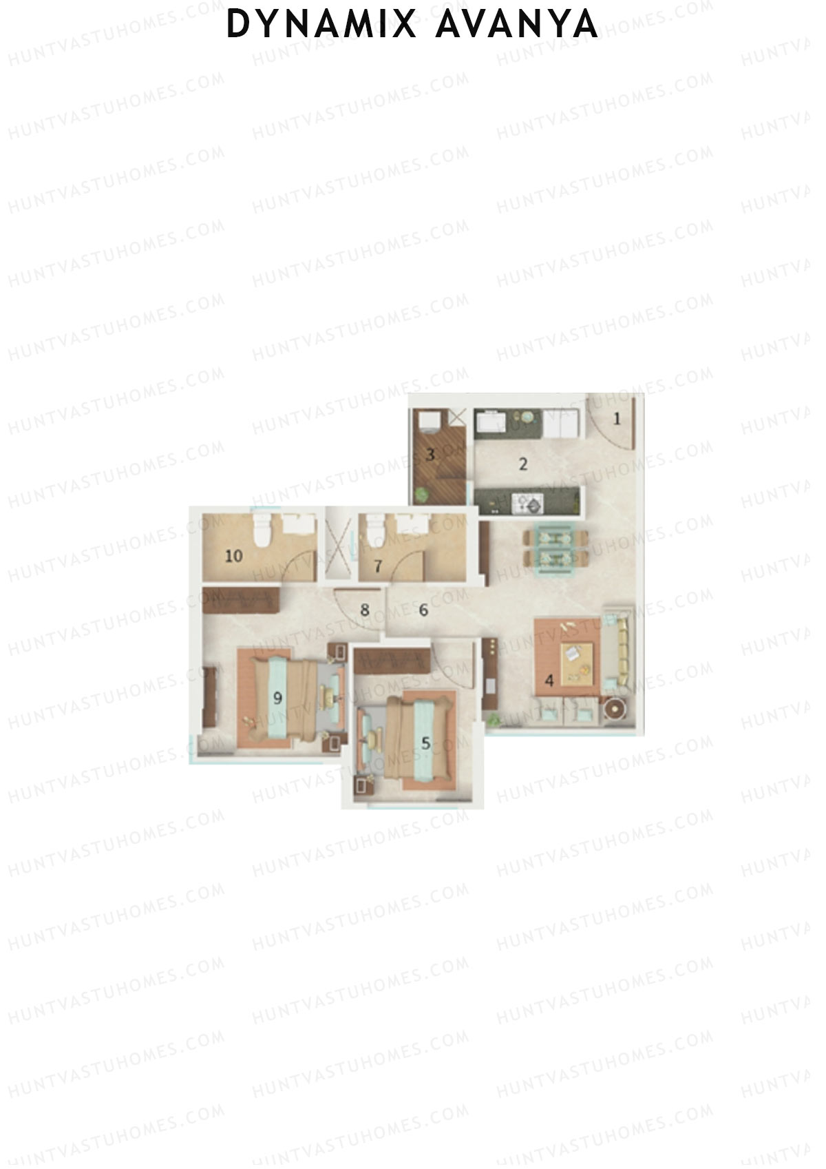 Dynamix Avanya Tower C Unit 2 Floor Plan