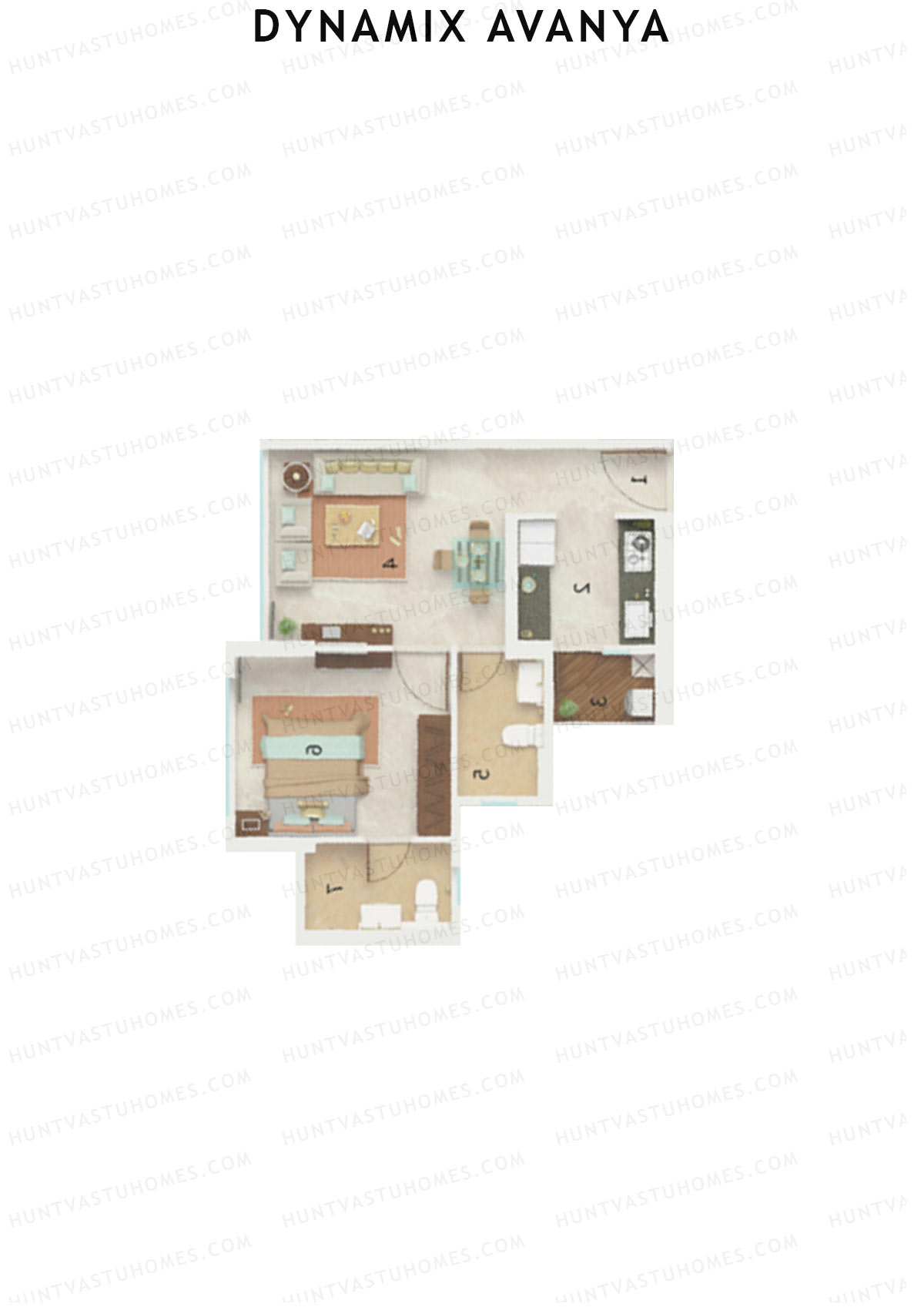 Dynamix Avanya Tower C Unit 3 Floor Plan