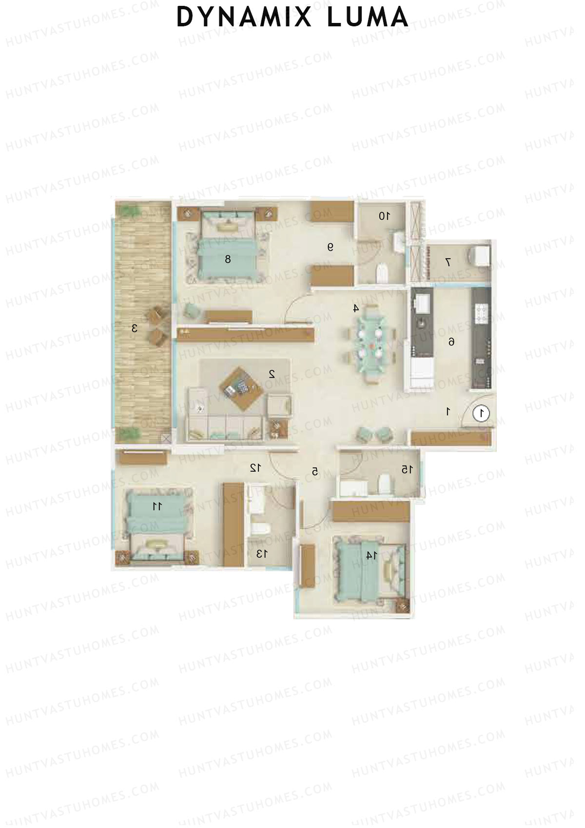Dynamix Luma Wing A Unit 4 Floor Plan