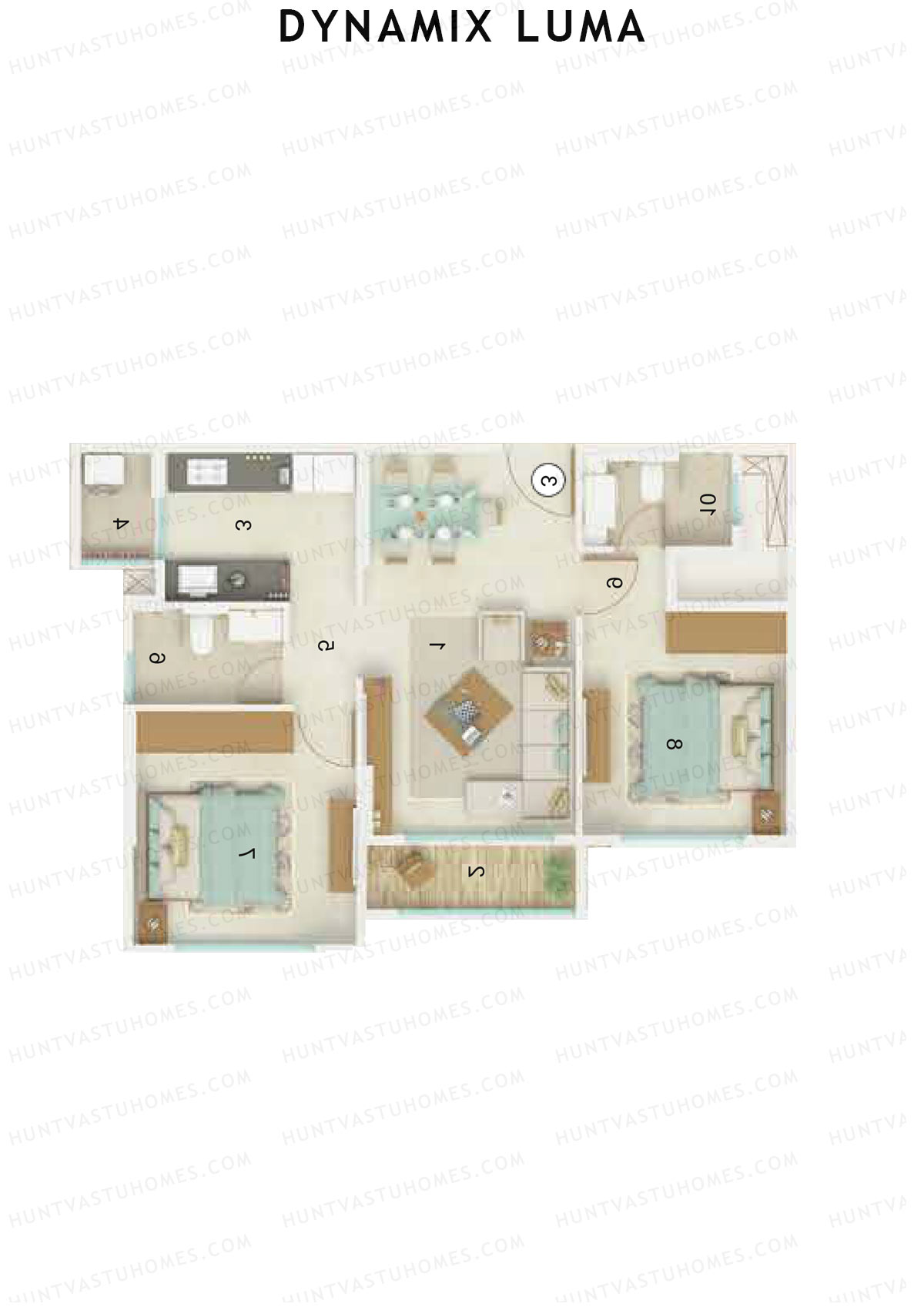Dynamix Luma Wing B Unit 4 Floor Plan