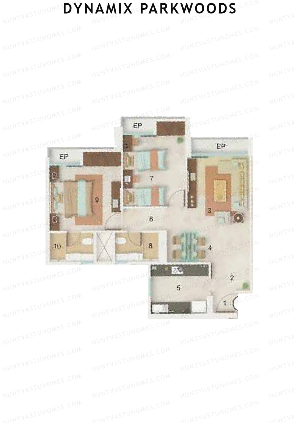Dynamix Parkwoods Tower D5 Unit 1 Floor Plan
