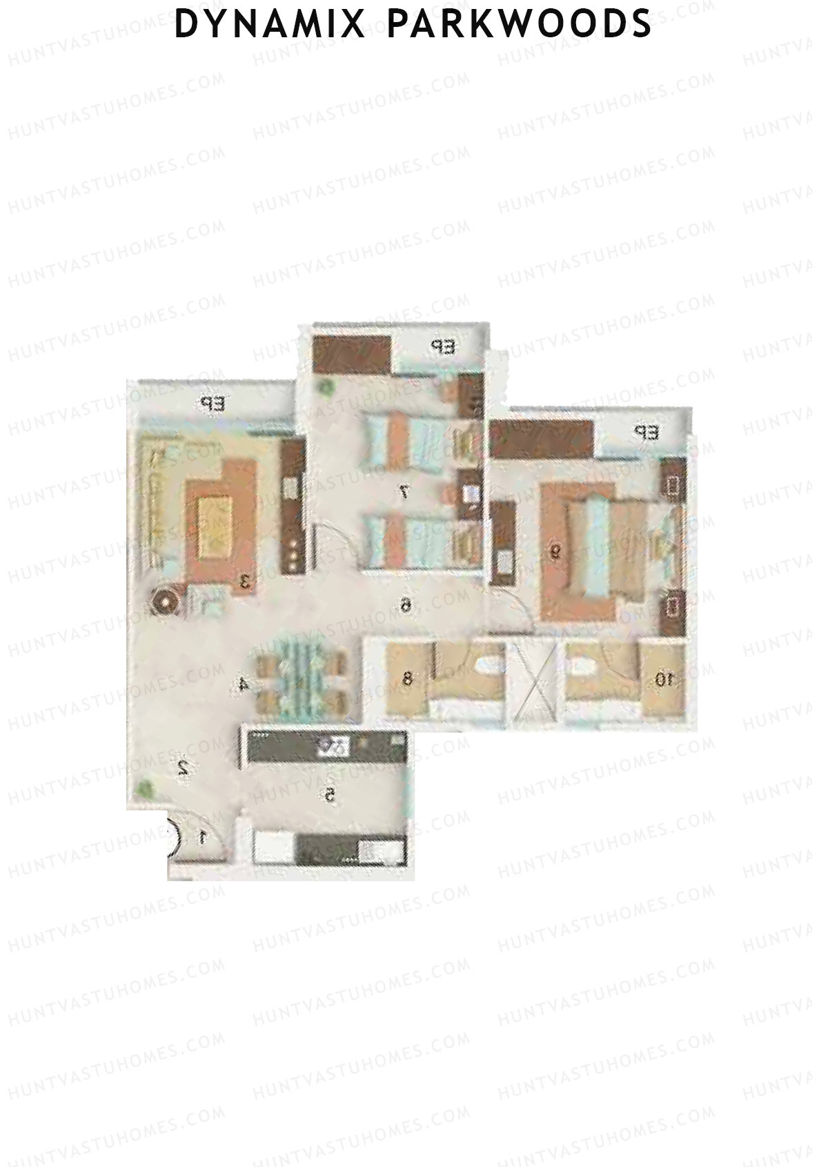 Dynamix Parkwoods Tower D5 Unit 2 Floor Plan