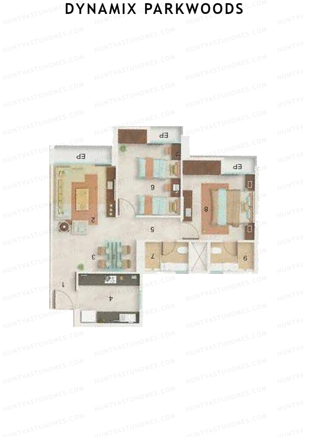 Dynamix Parkwoods Tower D5 Unit 8 Floor Plan