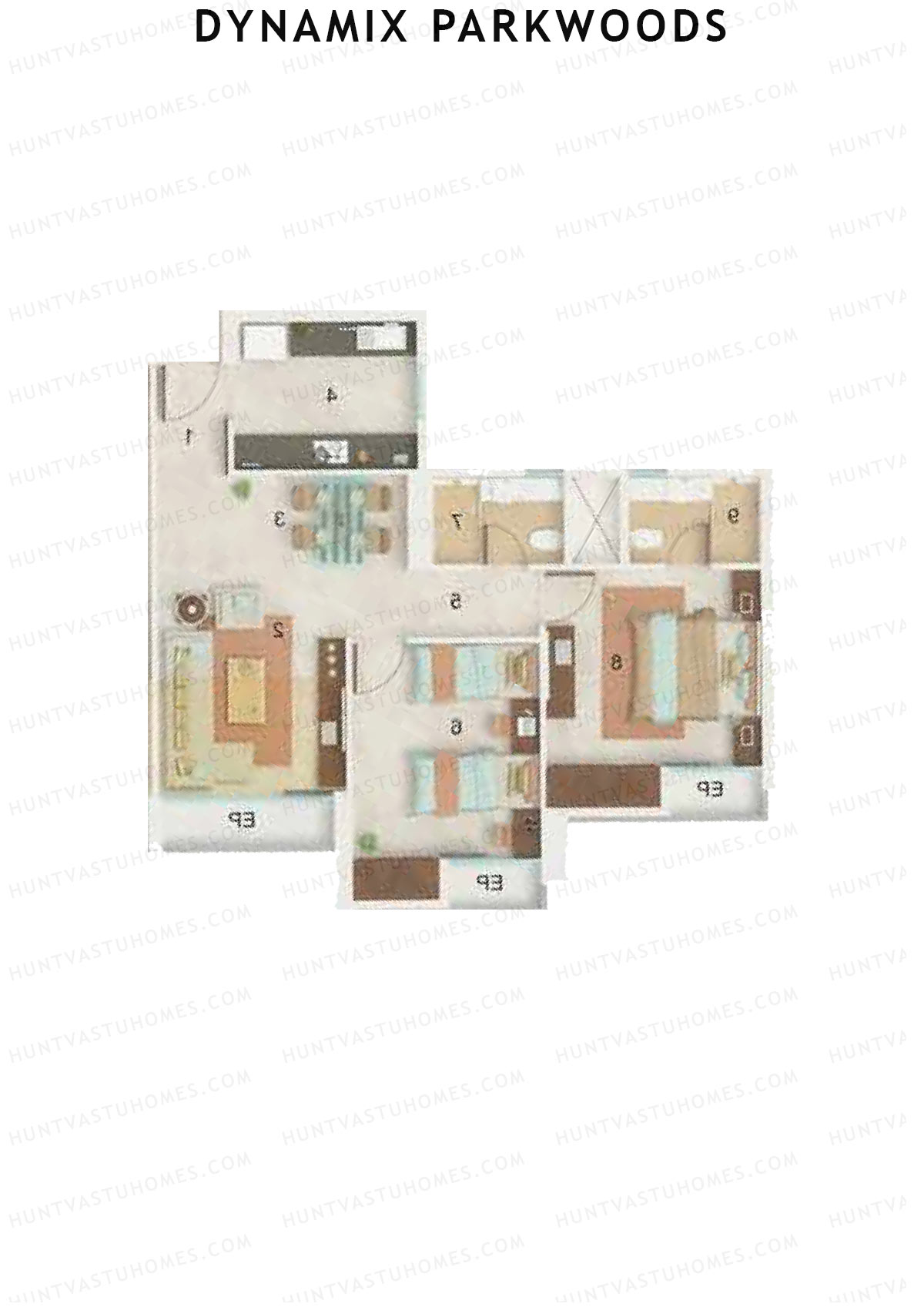 Dynamix Parkwoods Tower D6 Unit 5 Floor Plan