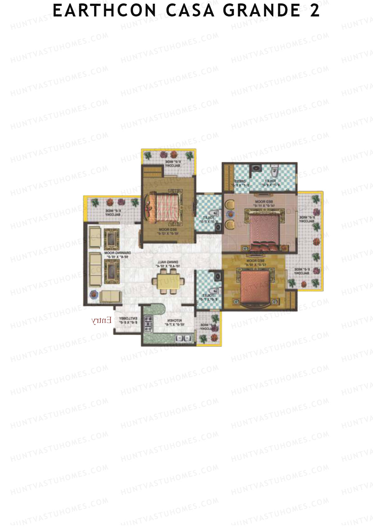 Earthcon Casa Grande 2 Tower A2 Unit 6 Floor Plan