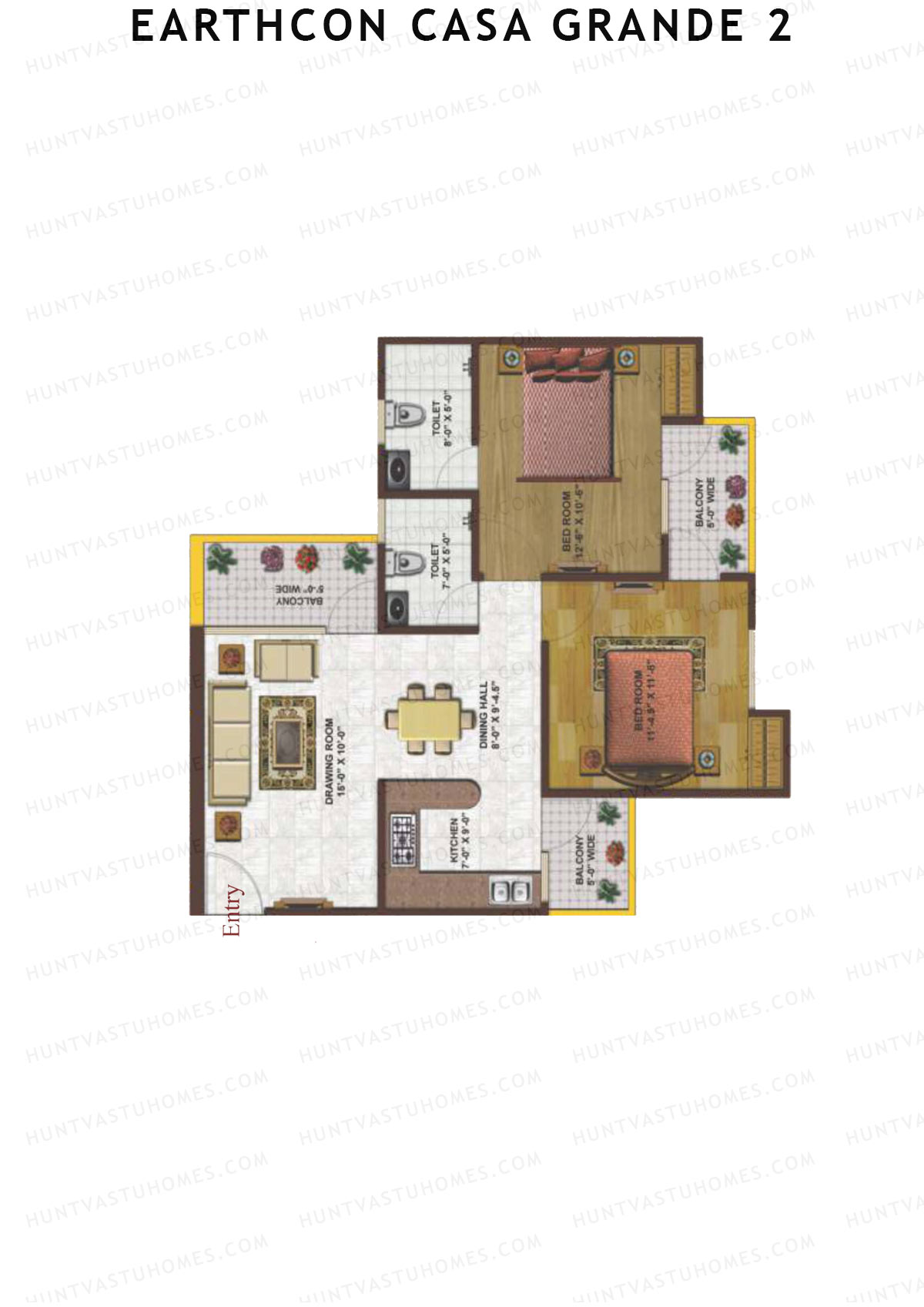 Earthcon Casa Grande 2 Tower B1 Unit 3 Floor Plan